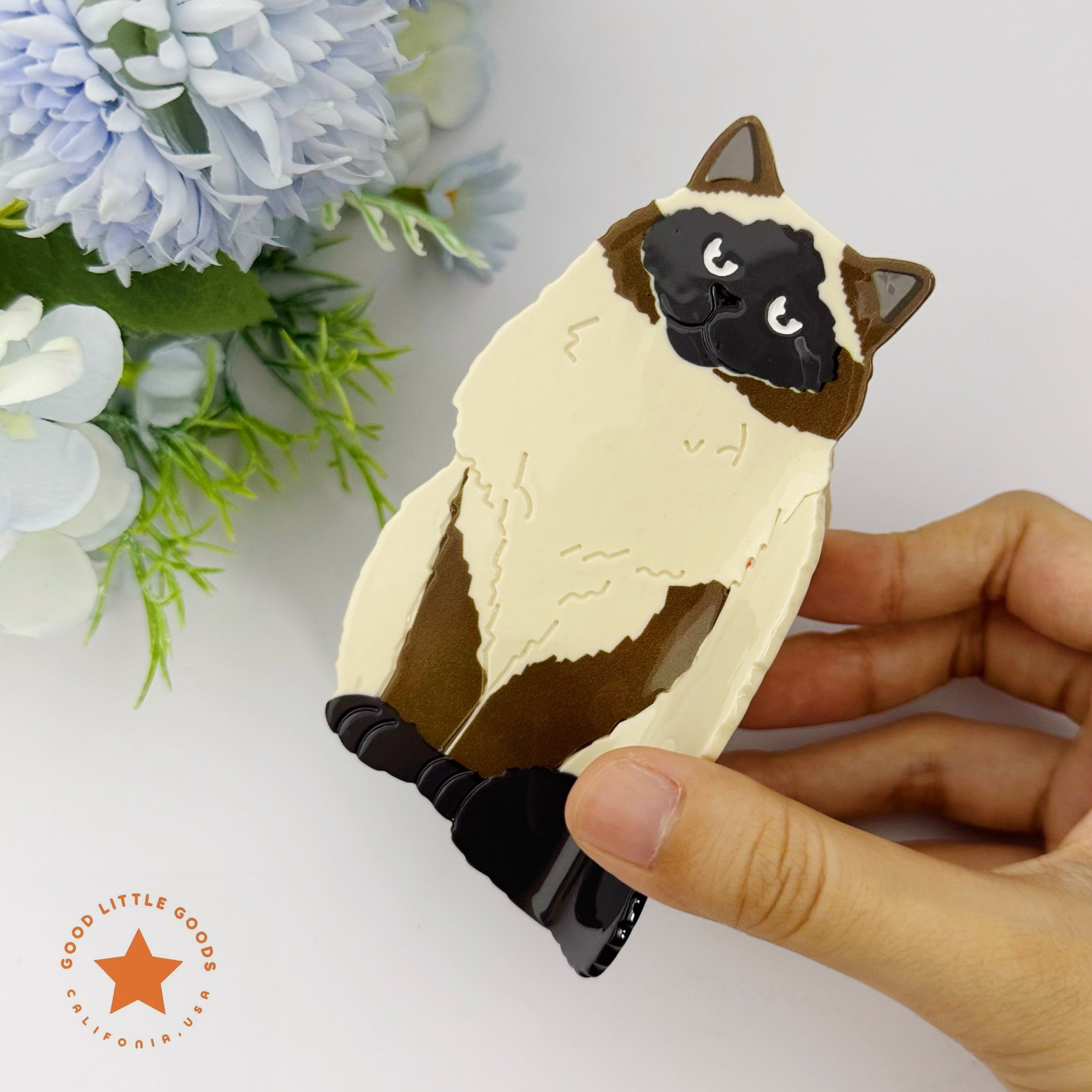 Fluffy Ragdoll Cat Hair Clip | Cute Plush-Style Feline Hair Accessory for Daily Casual Styling