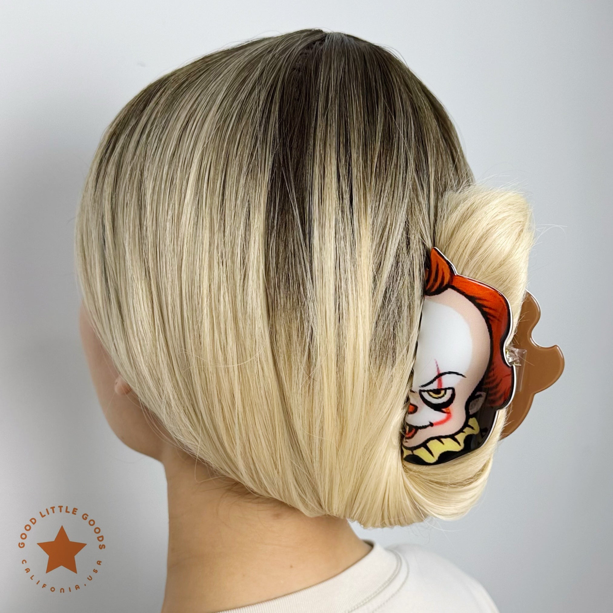 Pennywise the Clown Hair Clip | It Gothic Horror IP Themed Hair Accessory for Edgy Styling