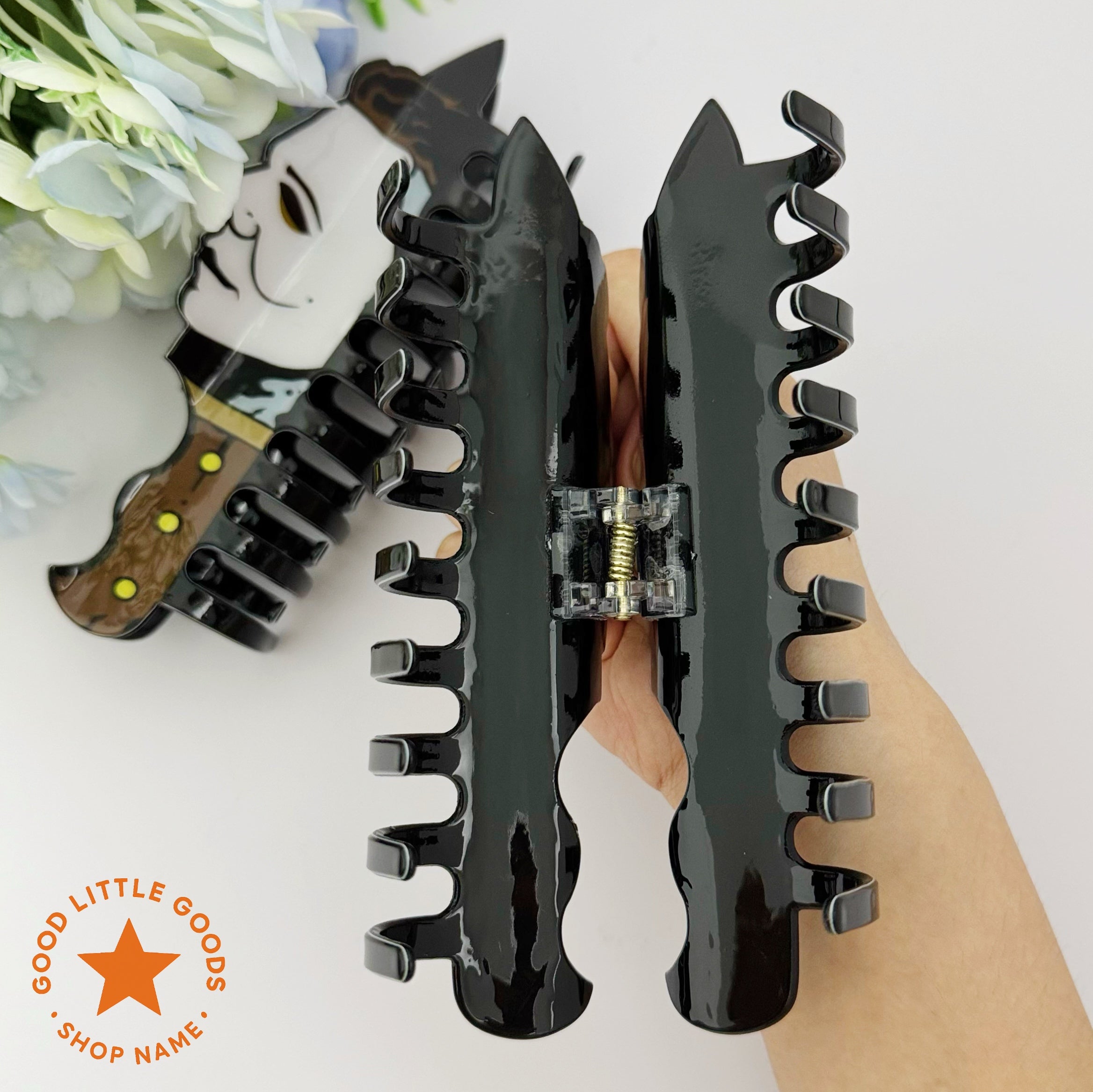 Oversized Gothic Horror IP Hair Clips Set (Michael Myers/Chucky & Tiffany/Scream Ghostface) | Dark Edgy Themed Hair Accessories