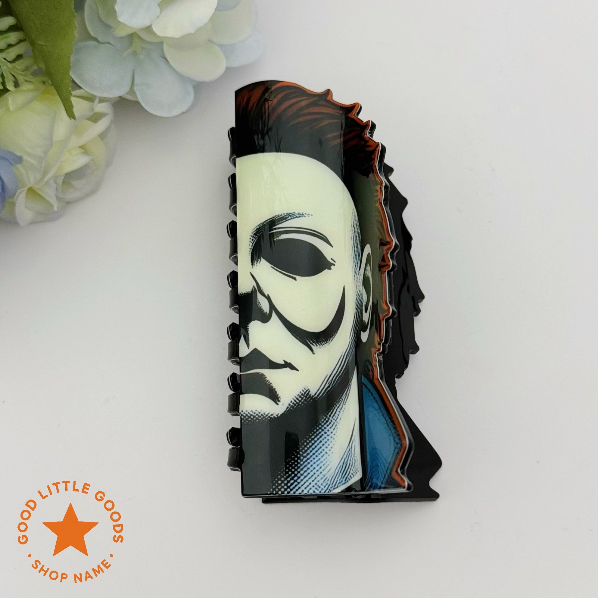 Michael Myers Halloween Hair Clip | Gothic Horror Franchise Themed Hair Accessory for Edgy Styling
