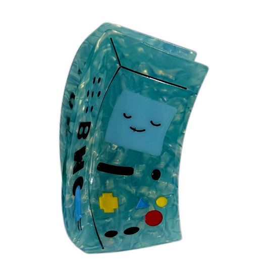 BMO Retro Game Console Acrylic Hair Clip | Adventure Time Cartoon Cute Hair Accessory for Daily & Casual Styling