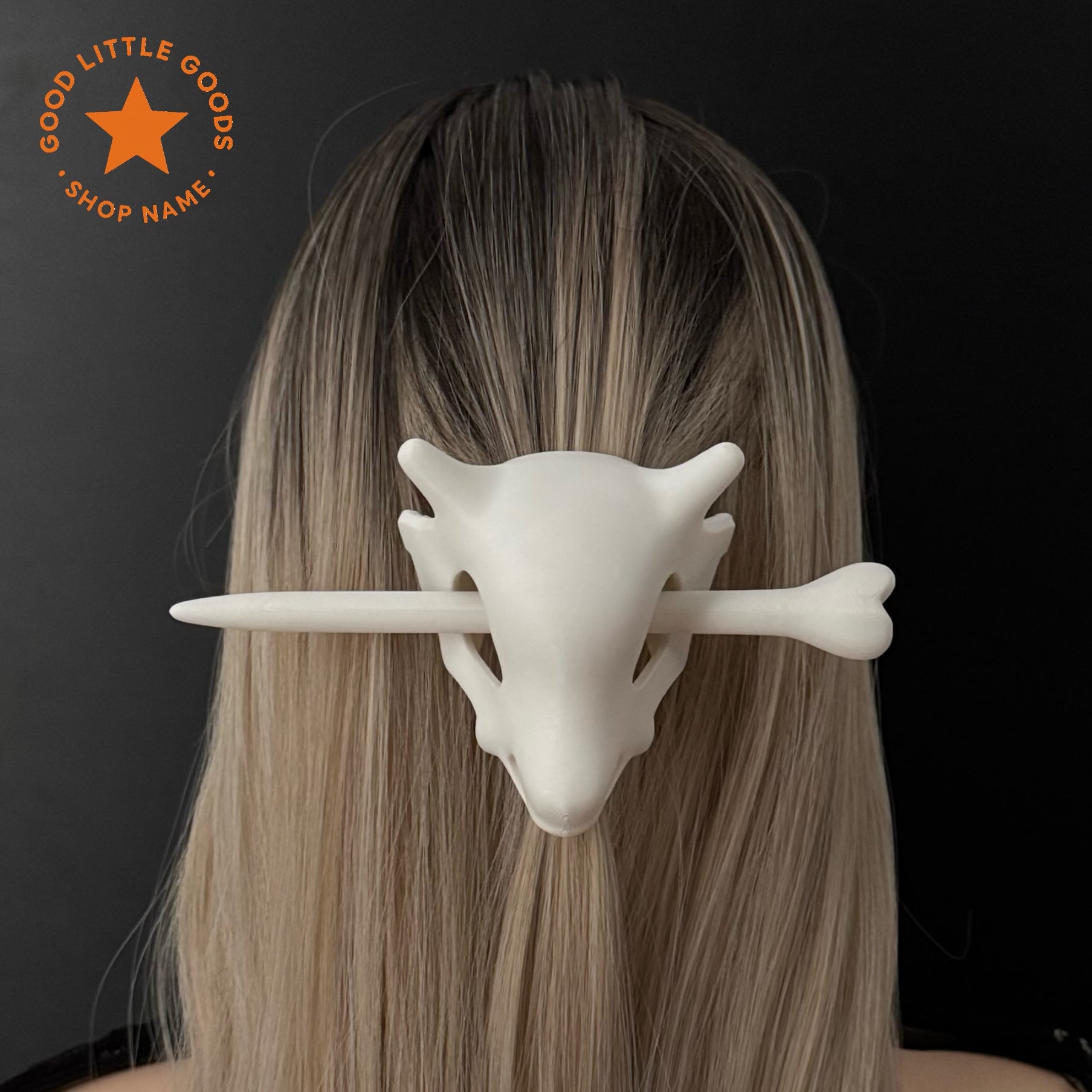 3D Animal Skull & Bone Hair Pin Set