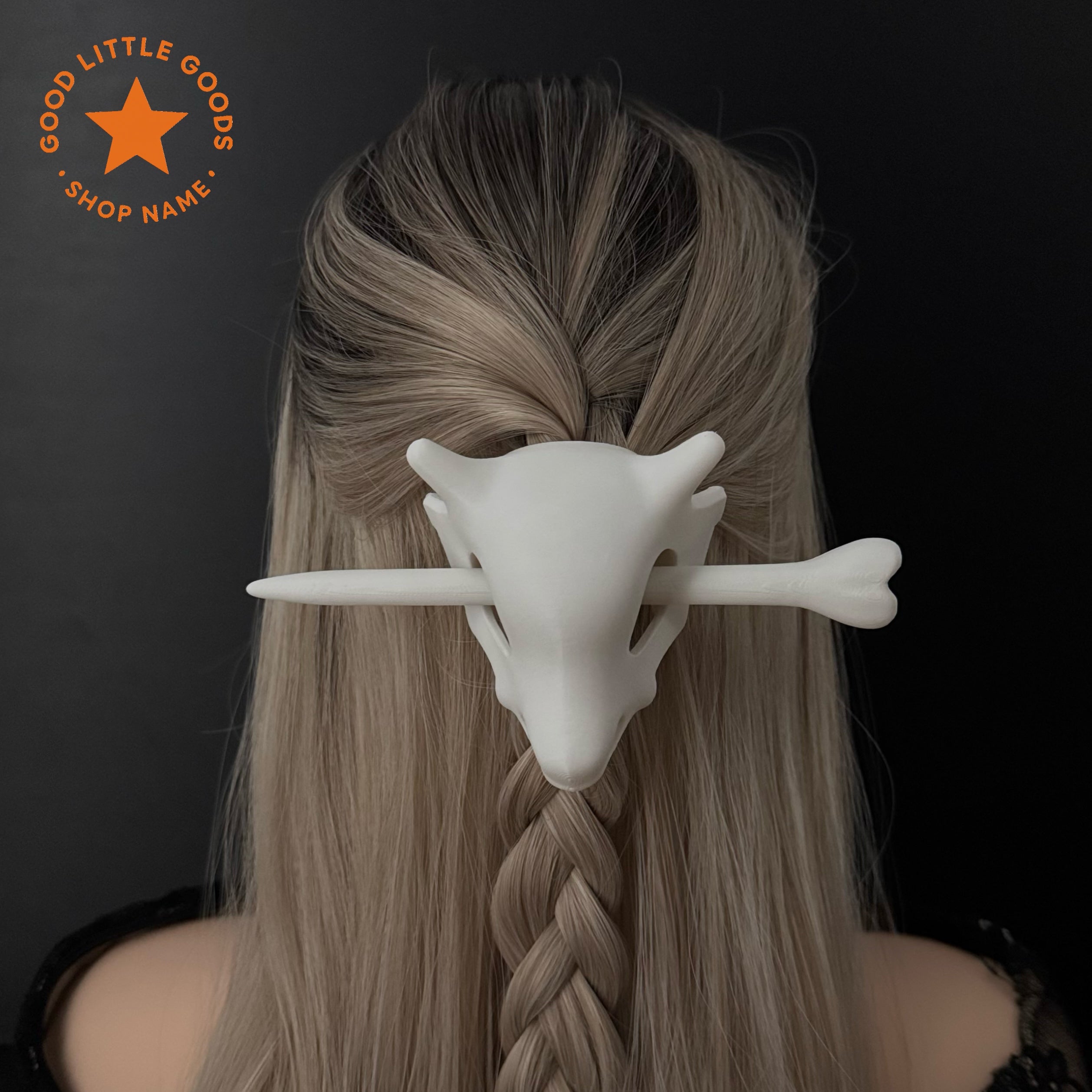 3D Animal Skull & Bone Hair Pin Set