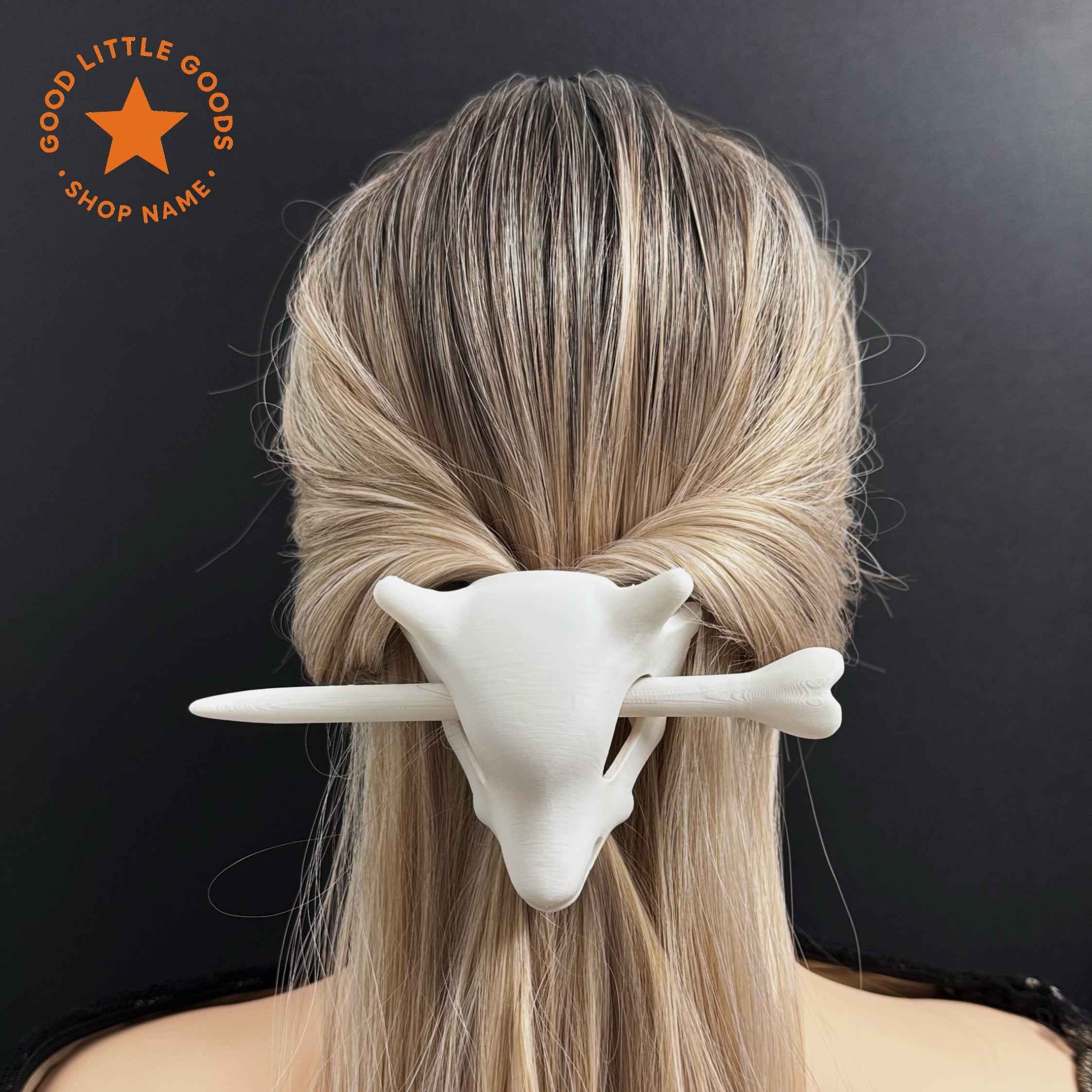 3D Animal Skull & Bone Hair Pin Set