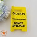 Caution Overstimulated Sign Hair Clip