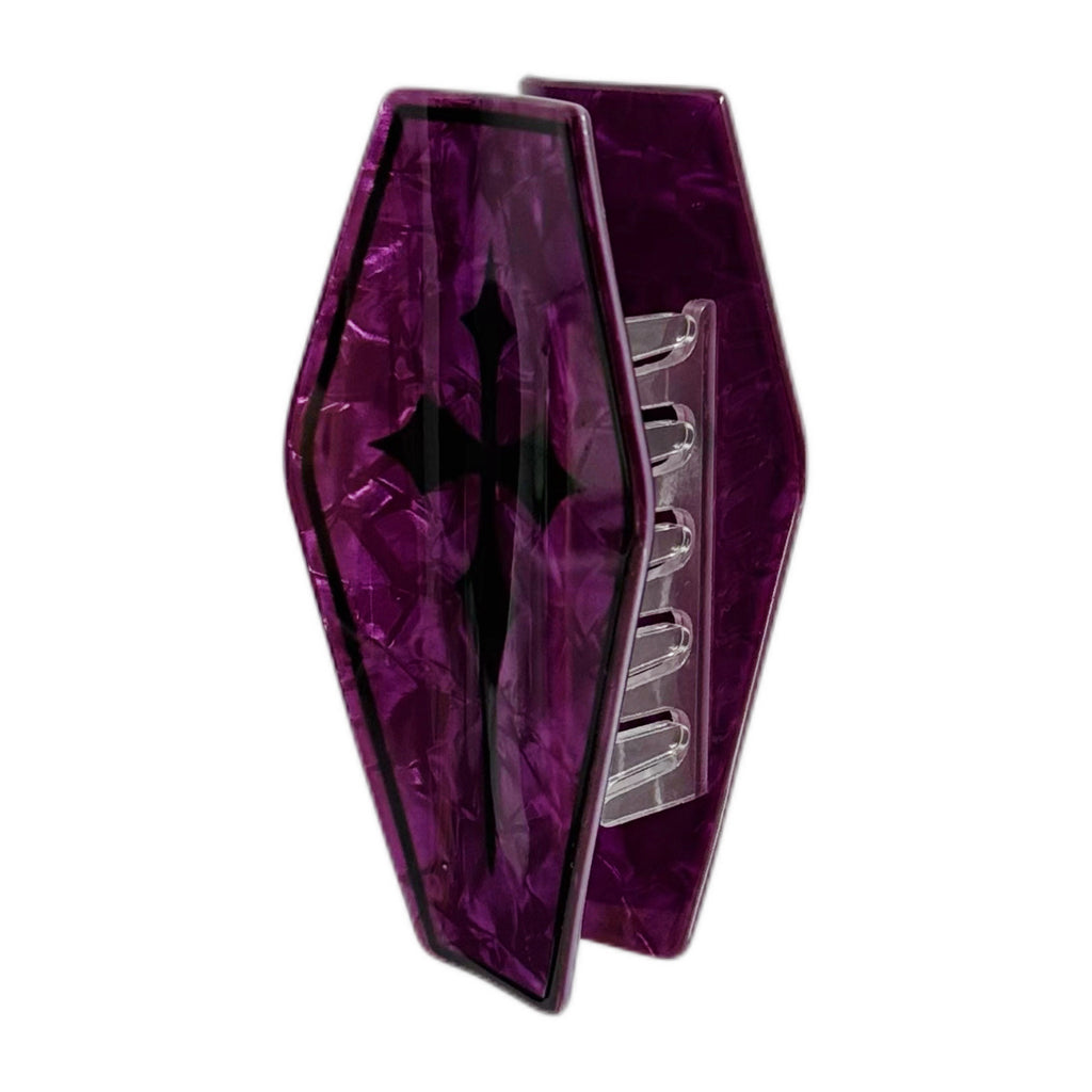 Gothic Coffin Cross Hair Clip ( 2 Colors available)