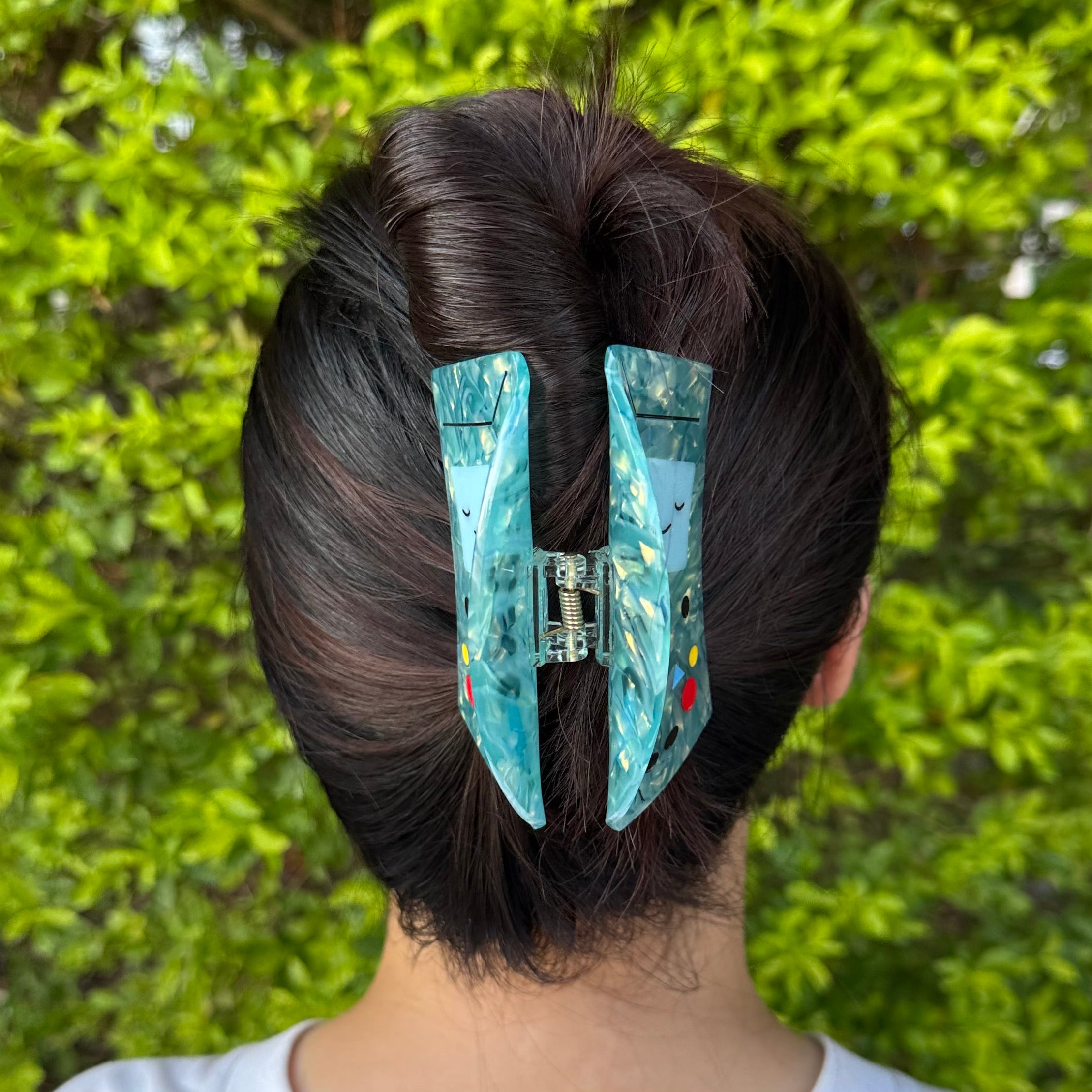 BMO Retro Game Console Acrylic Hair Clip | Adventure Time Cartoon Cute Hair Accessory for Daily & Casual Styling