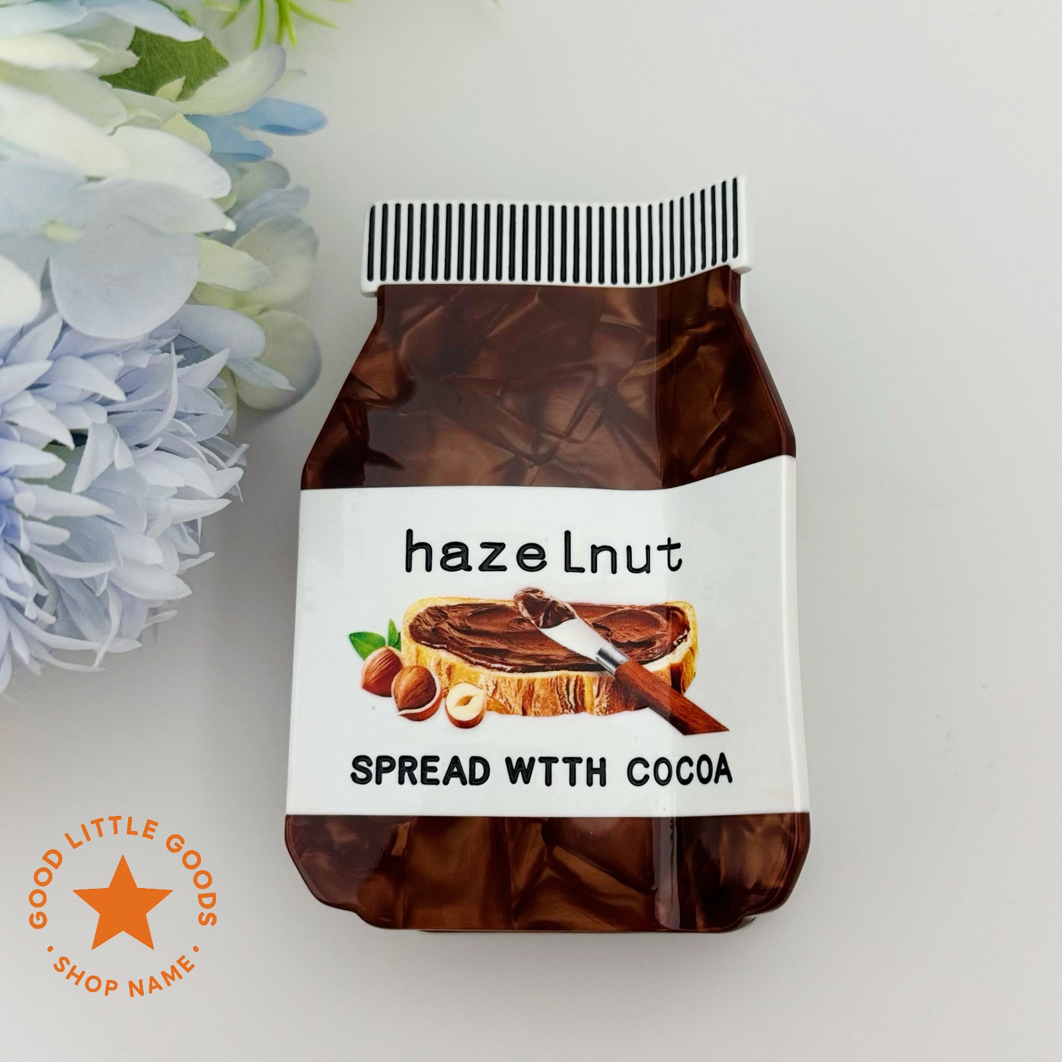 Hazelnut Cocoa Spread Jar Hair Clip | Sweet Food-Themed Fun Hair Accessory for Daily Casual Styling