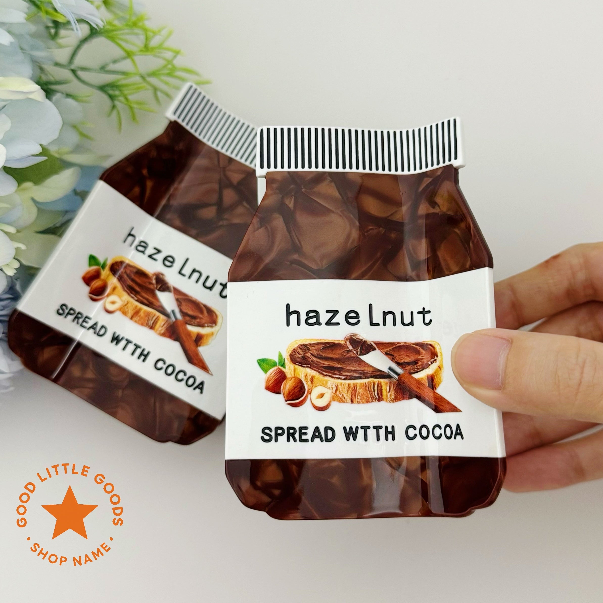 Hazelnut Cocoa Spread Jar Hair Clip | Sweet Food-Themed Fun Hair Accessory for Daily Casual Styling
