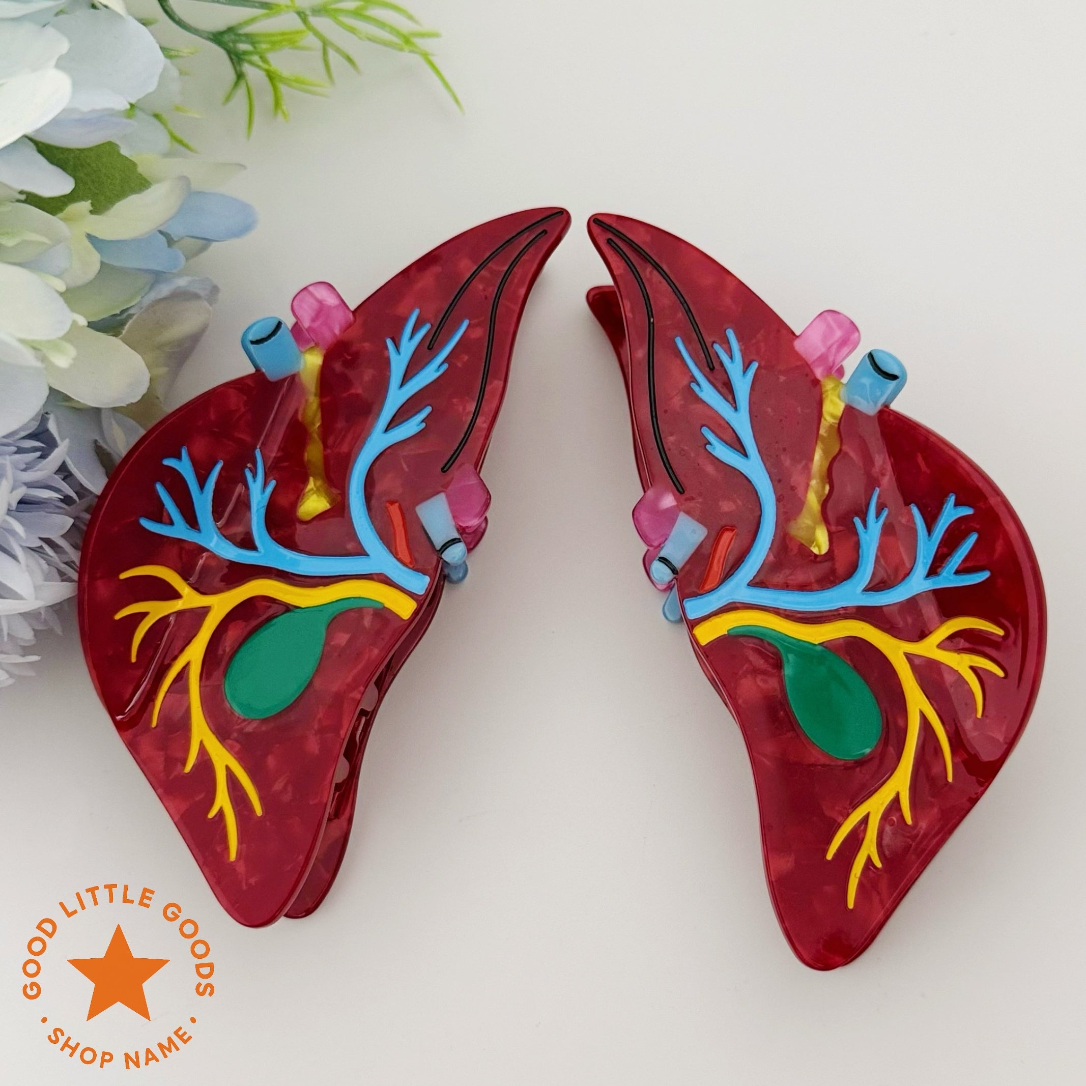 Anatomical Liver Hair Clip