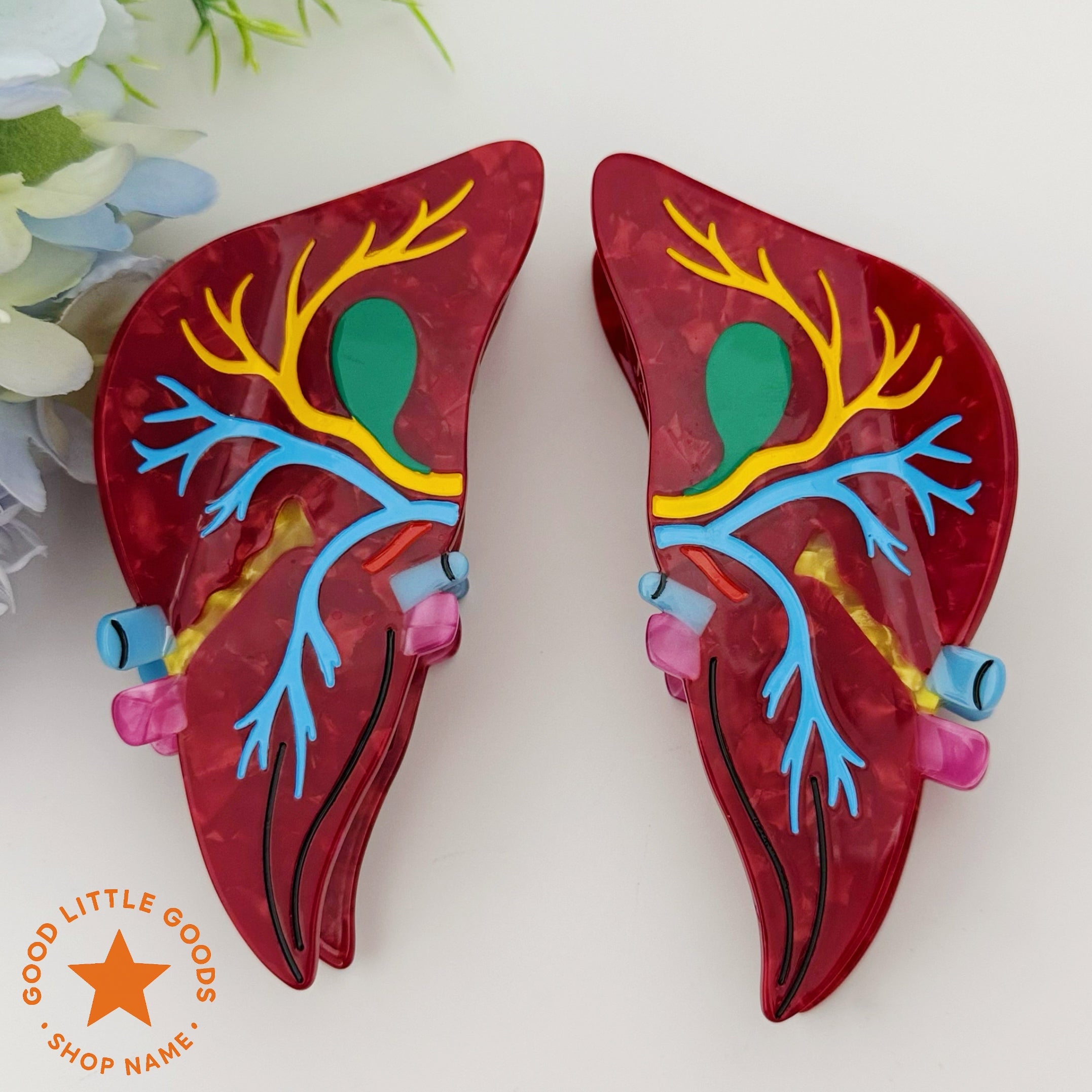Anatomical Liver Hair Clip