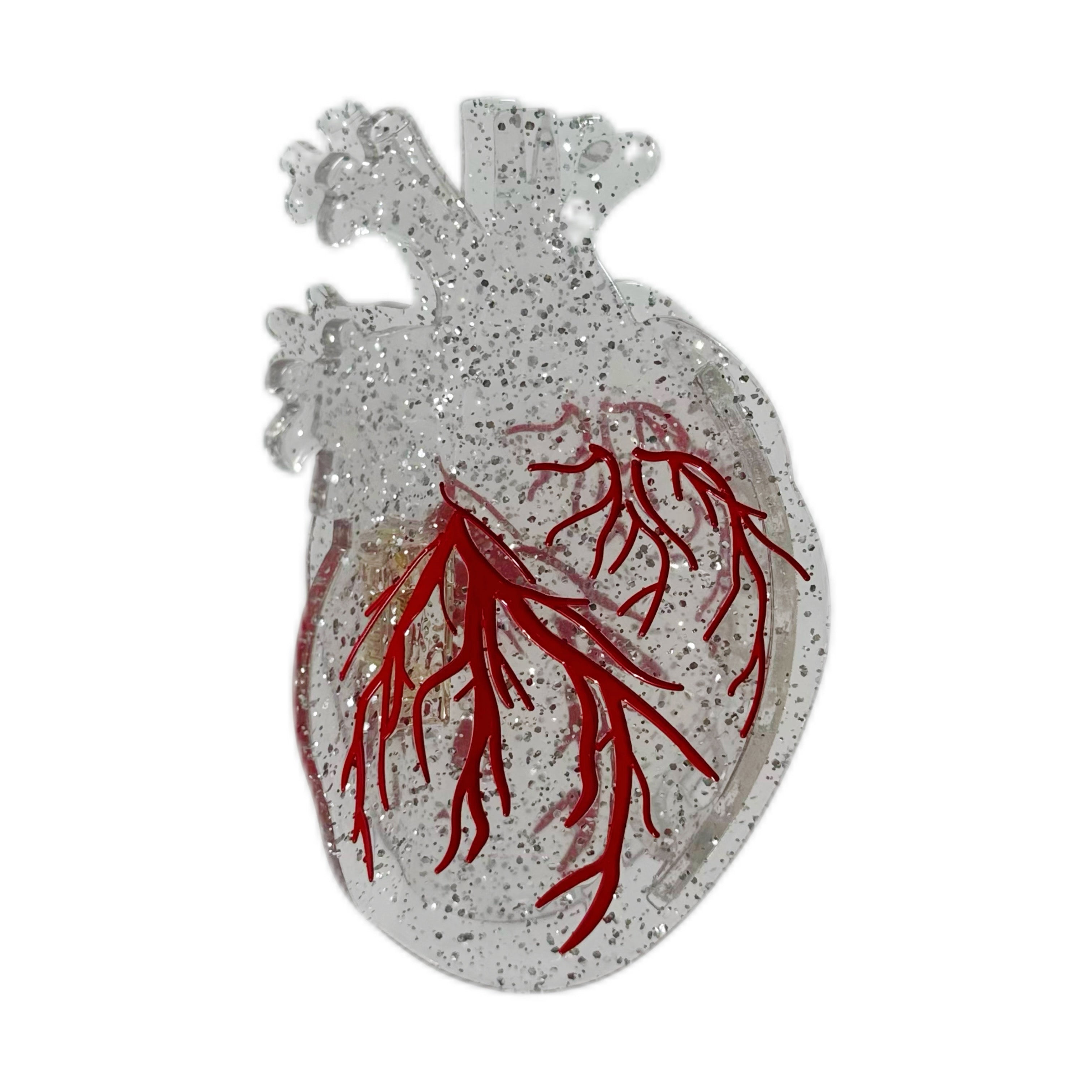 Anatomical Ice Heart Hair Clip