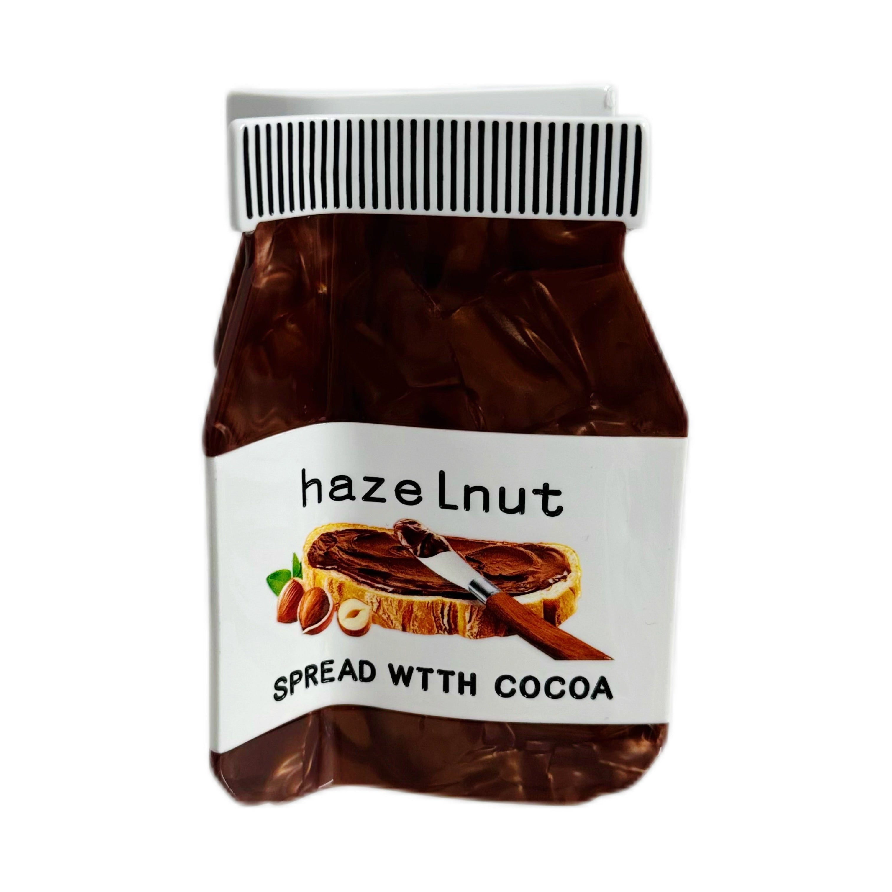 Hazelnut Cocoa Spread Jar Hair Clip | Sweet Food-Themed Fun Hair Accessory for Daily Casual Styling