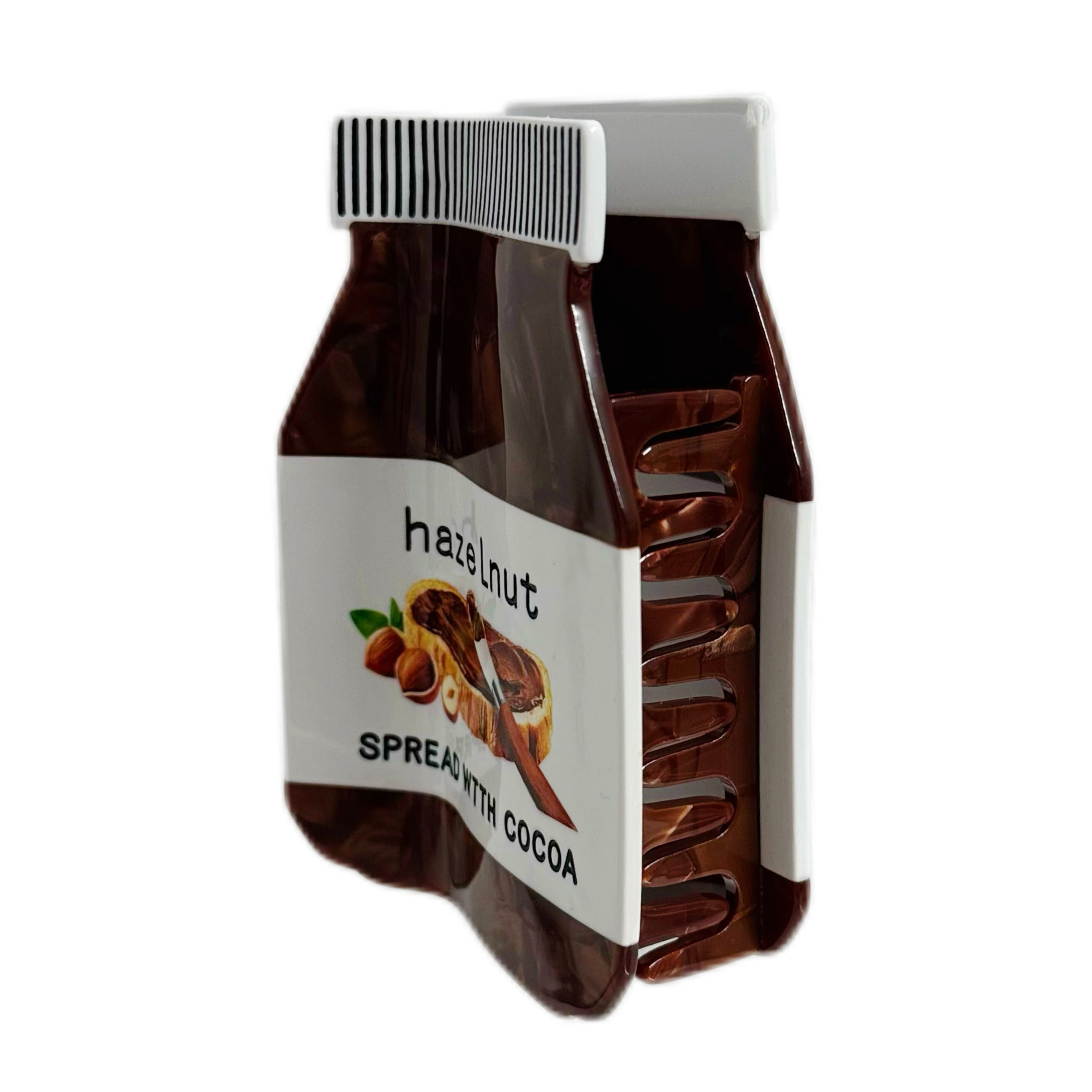 Hazelnut Cocoa Spread Jar Hair Clip | Sweet Food-Themed Fun Hair Accessory for Daily Casual Styling