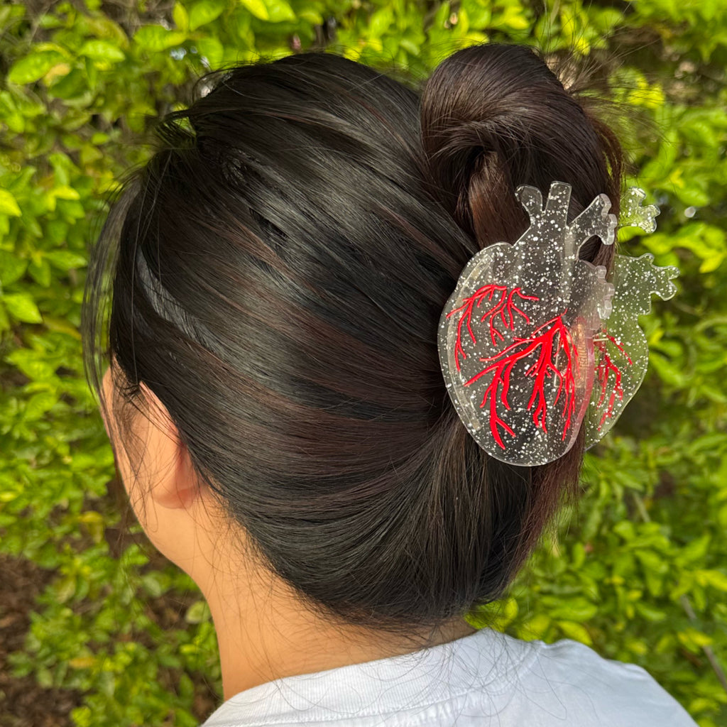 Anatomical Ice Heart Hair Clip