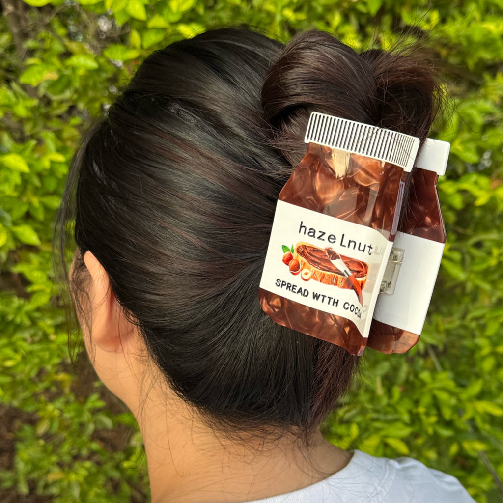 Hazelnut Spread with Cocoa Jar Hair Clip