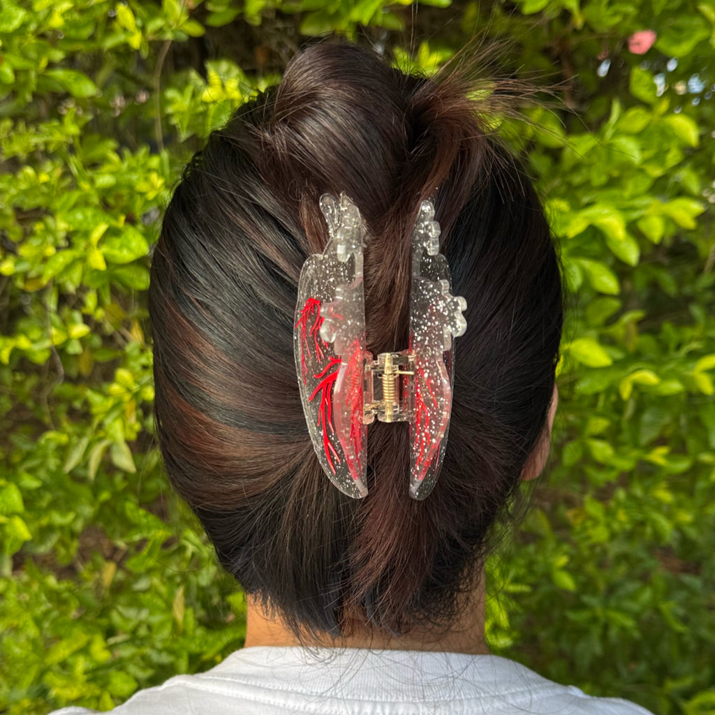 Anatomical Ice Heart Hair Clip