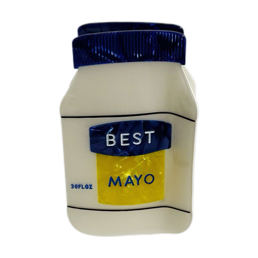BEST MAYO Jar-Shaped Fun Hair Clip | Playful Condiment-Themed Hair Accessory for Daily Casual Styling