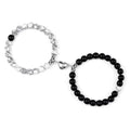 Natural Beads BFF Heart Bracelet