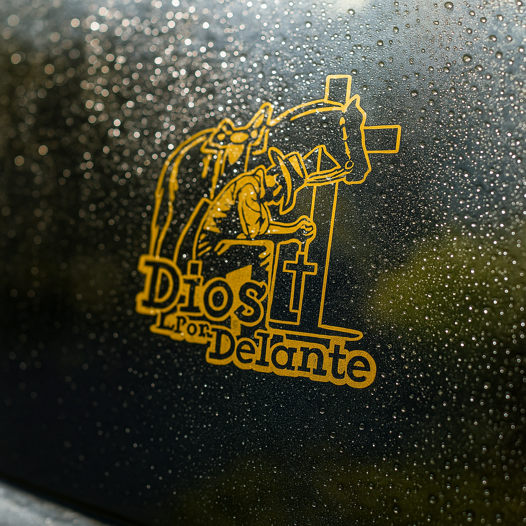 Cowboy Dios Por Delante Stickers (3 Colors Available)