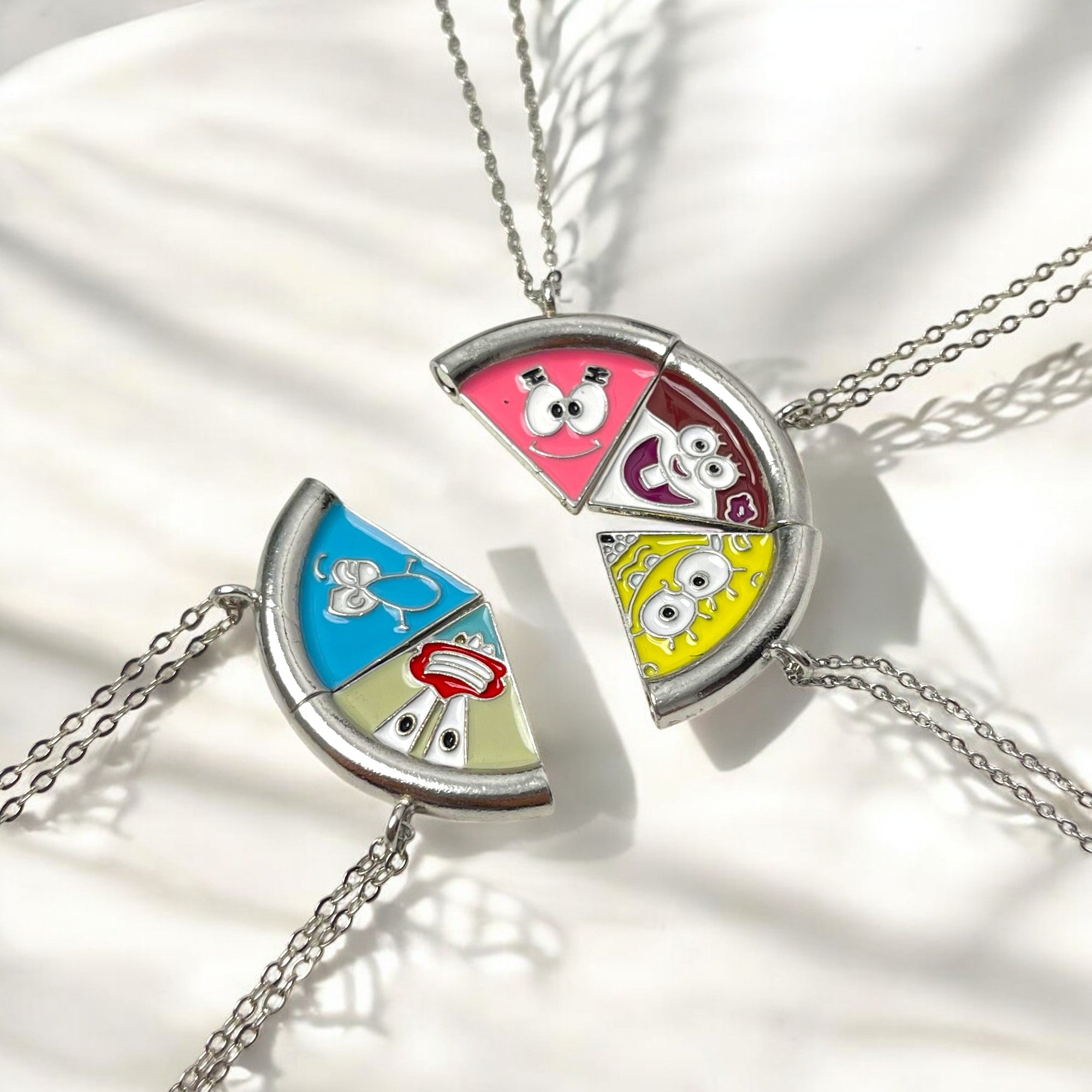SpongeBob Pizza Slice BFF Necklace Set for 5
