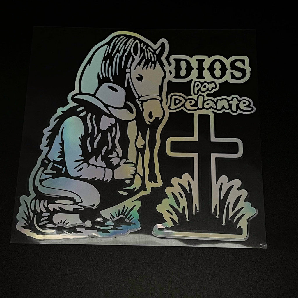 Cowgirl Praying (DIOS POR DELANTE) Sticker