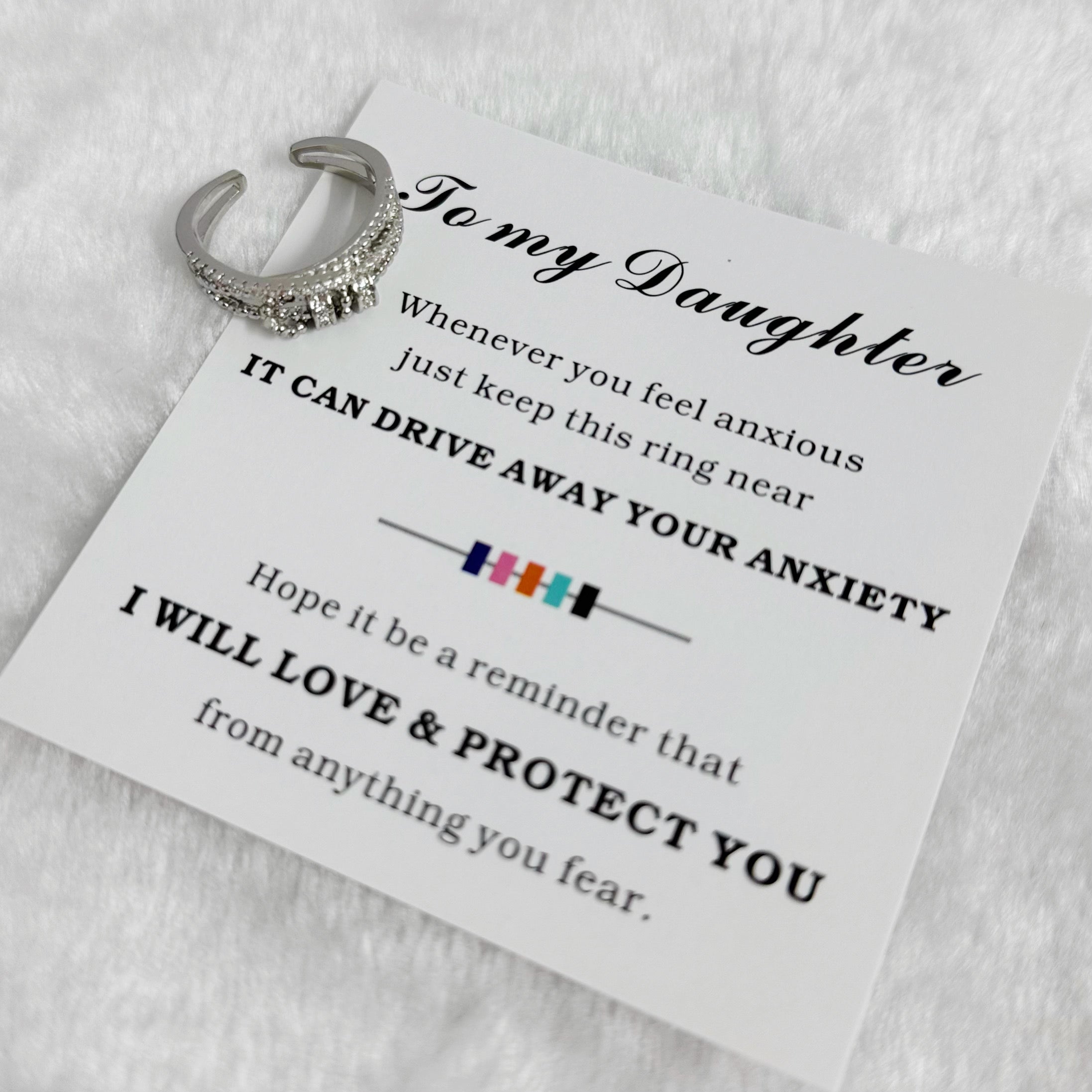 Double Layer Open Ring for Women, Sparkling Cubic Zirconia Inlaid Adjustable Ring, Light Luxury Minimalist Stackable Finger Ring for Daily Wear, Party & Gift