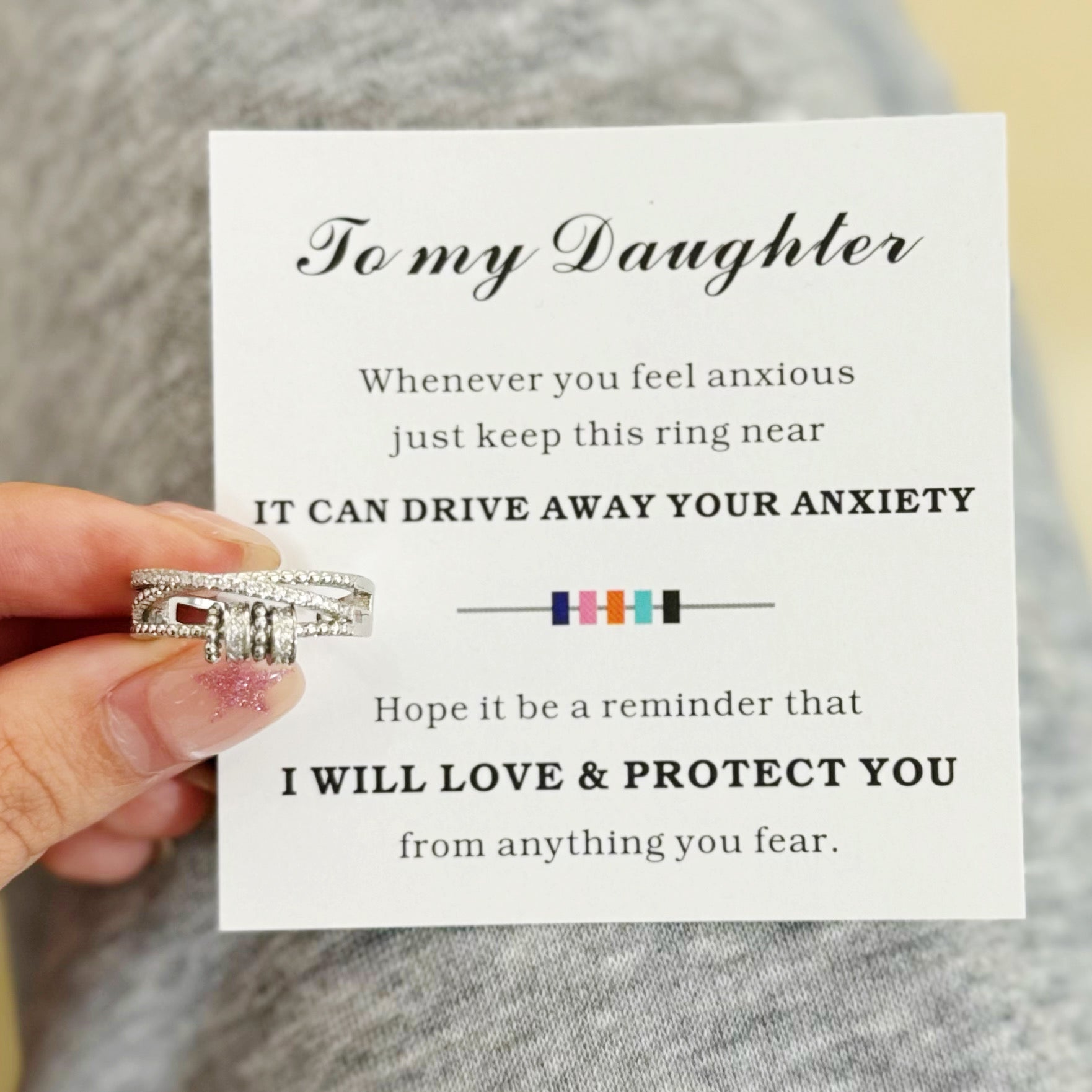 Double Layer Open Ring for Women, Sparkling Cubic Zirconia Inlaid Adjustable Ring, Light Luxury Minimalist Stackable Finger Ring for Daily Wear, Party & Gift