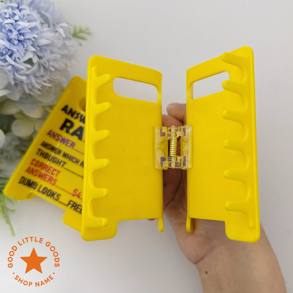 Answer Desk Rates Sign Hair Clip