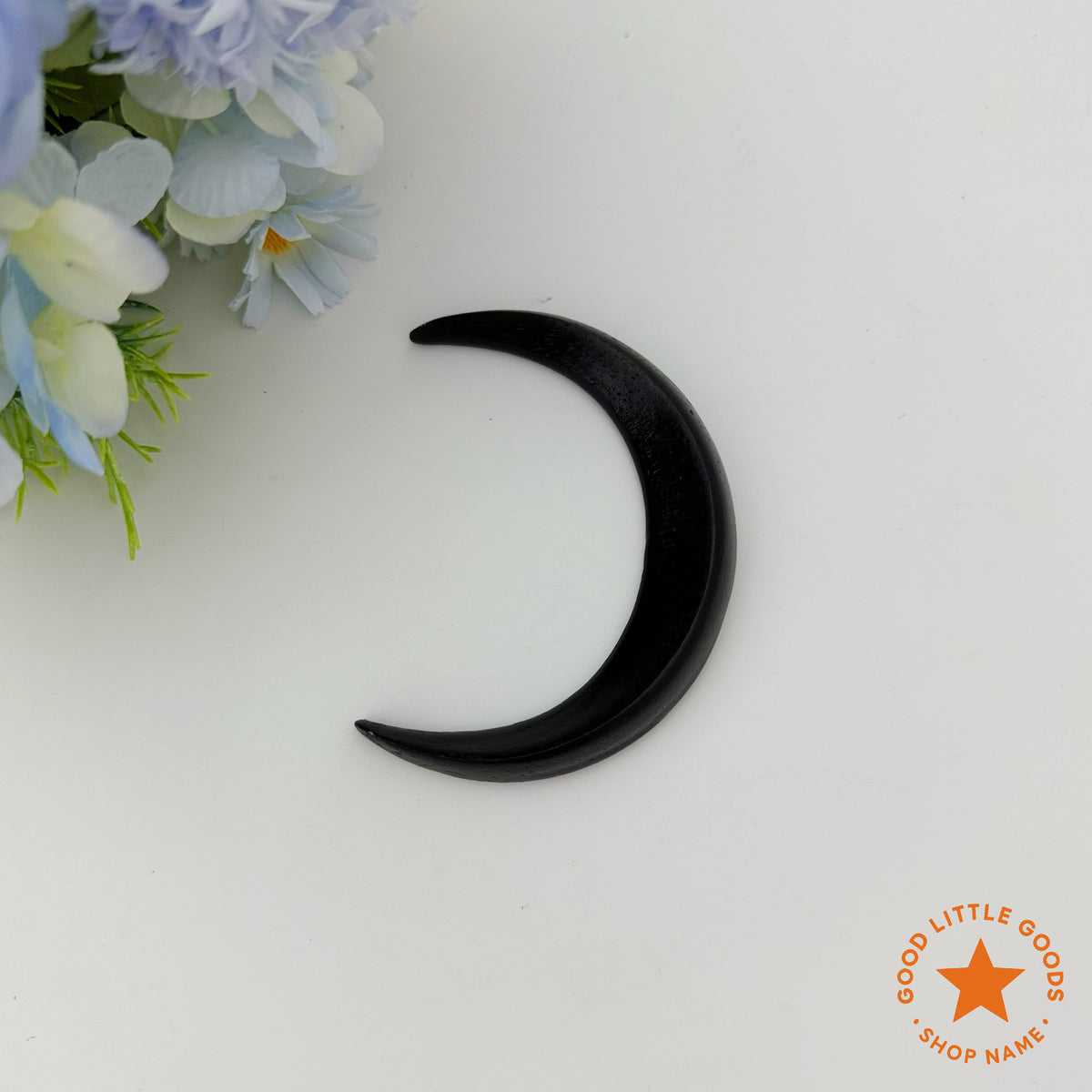 Crescent Moon Wooden Hair Pin, Moon Hair Fork Bun Holder, Handmade Gothic Bun Holder, Boho Hair Accessory for Women and Girls