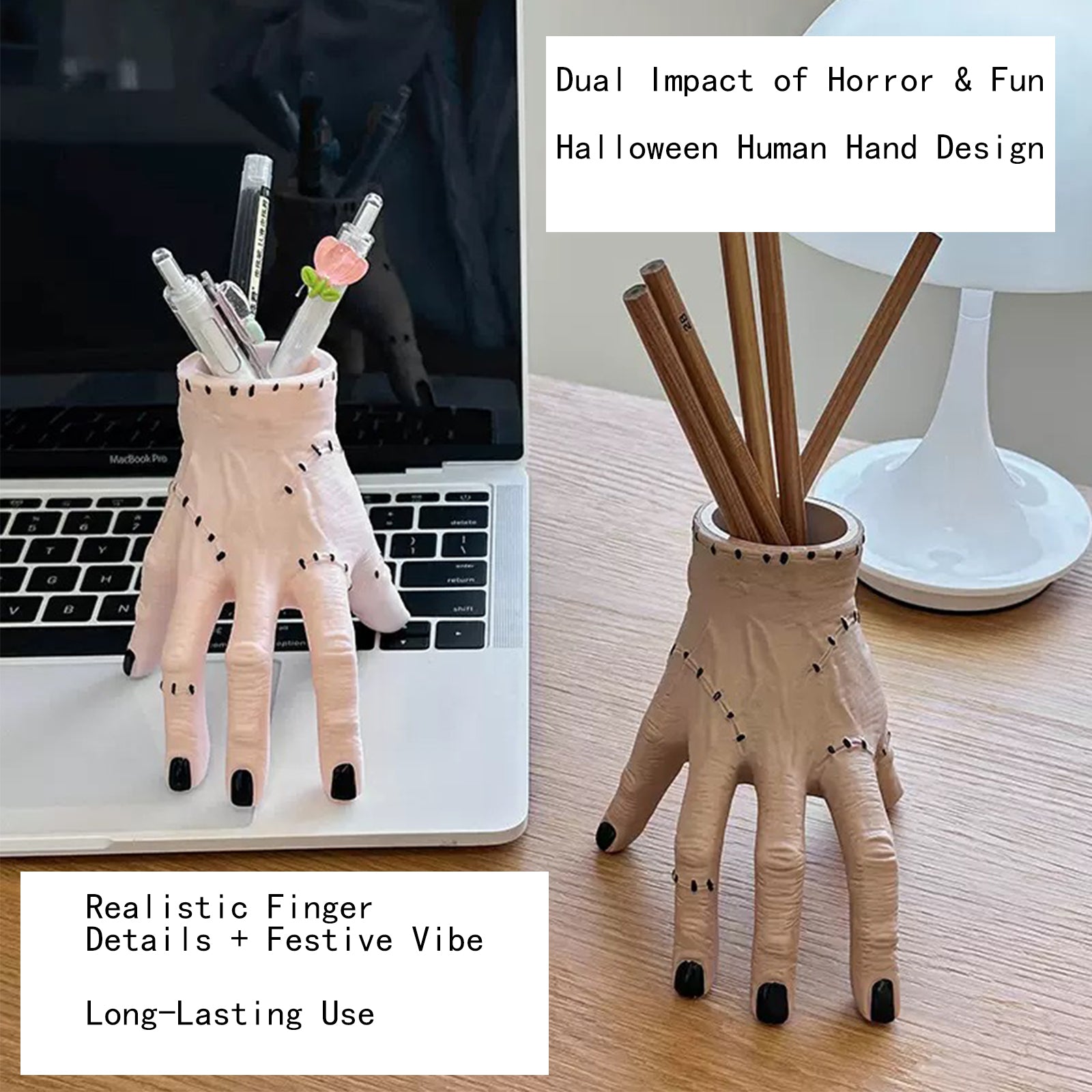 Hand Pen Holder，Funny Pen Holder,Horror Finger Pen Holder,Human Hand Stationery Storage Box,Human Hand Stationery Storage Box,Halloween Desk Accessories