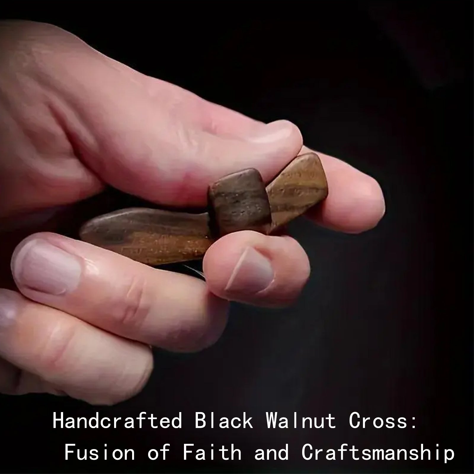 Handmade 10Pcs Wooden Cross Fidget Bulk with Organza Bags - Stress Relief Pocket Cross My Heart for Christian