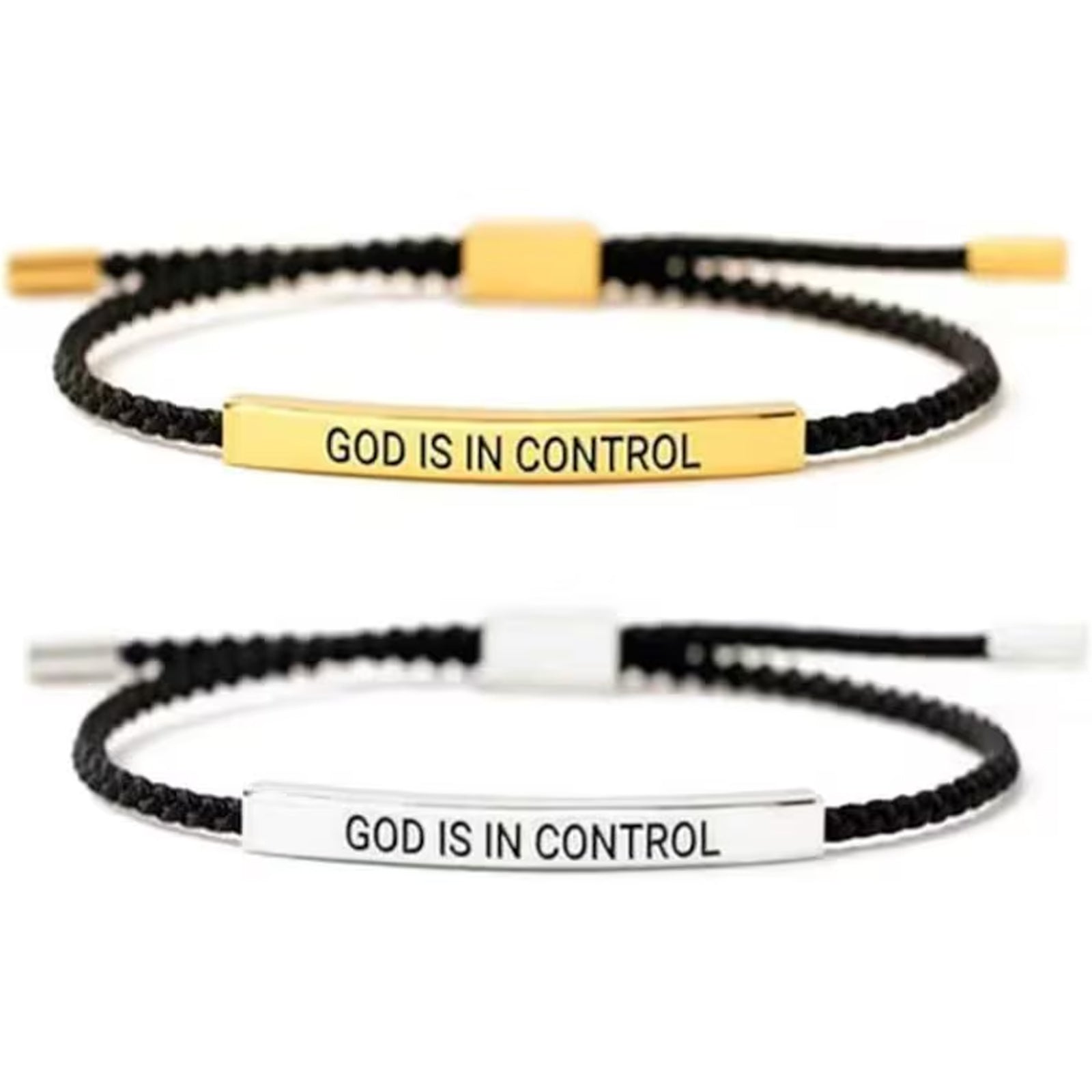 God is in Control Inspiration Bracelet Adjustable Christian Bracelet Woven Bracelet For Both Genders Suitable for Both Men And Women