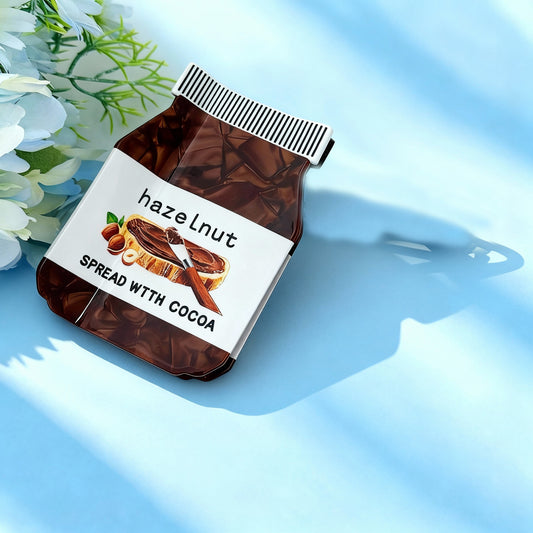 Hazelnut Cocoa Spread Jar Hair Clip | Sweet Food-Themed Fun Hair Accessory for Daily Casual Styling