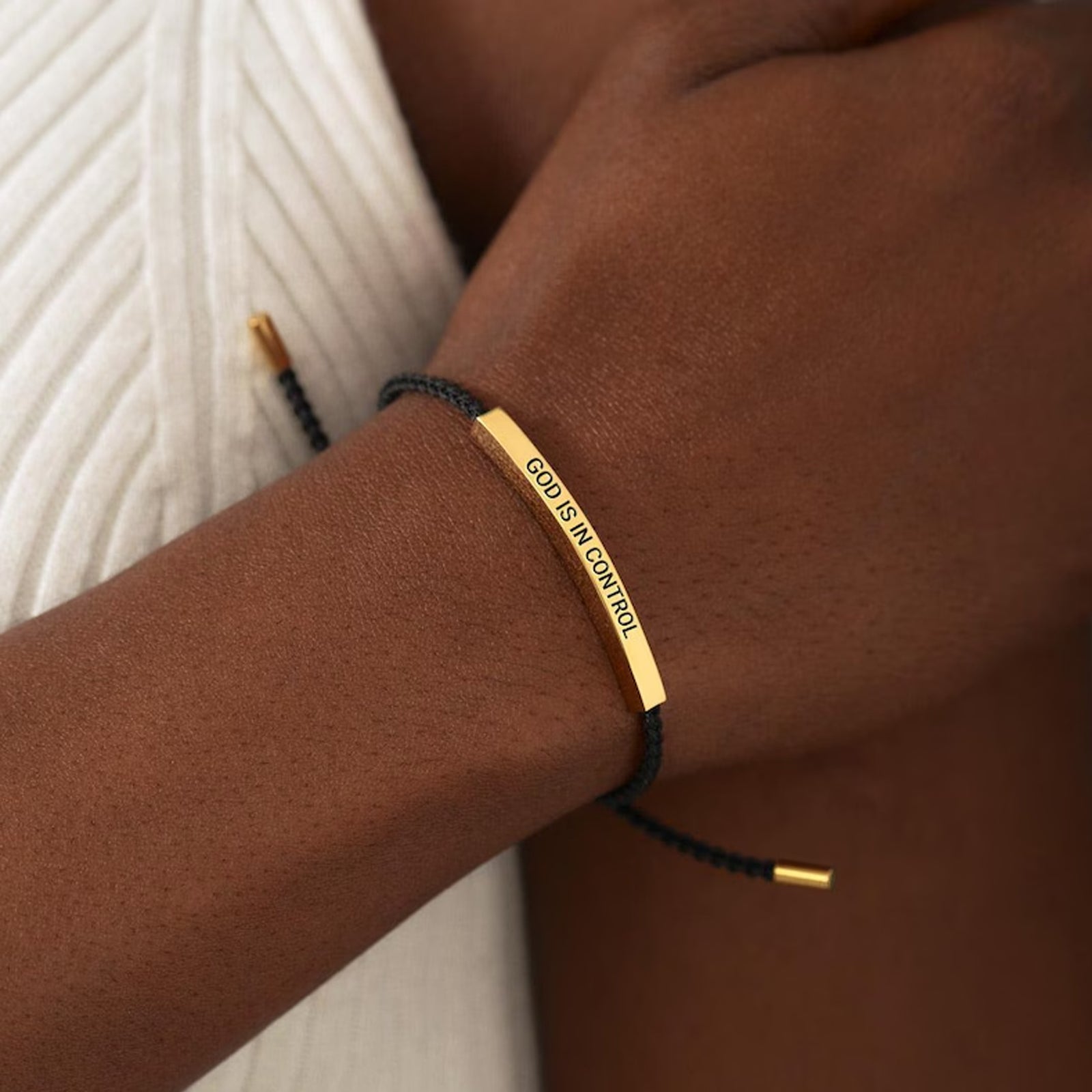 God is in Control Inspiration Bracelet Adjustable Christian Bracelet Woven Bracelet For Both Genders Suitable for Both Men And Women