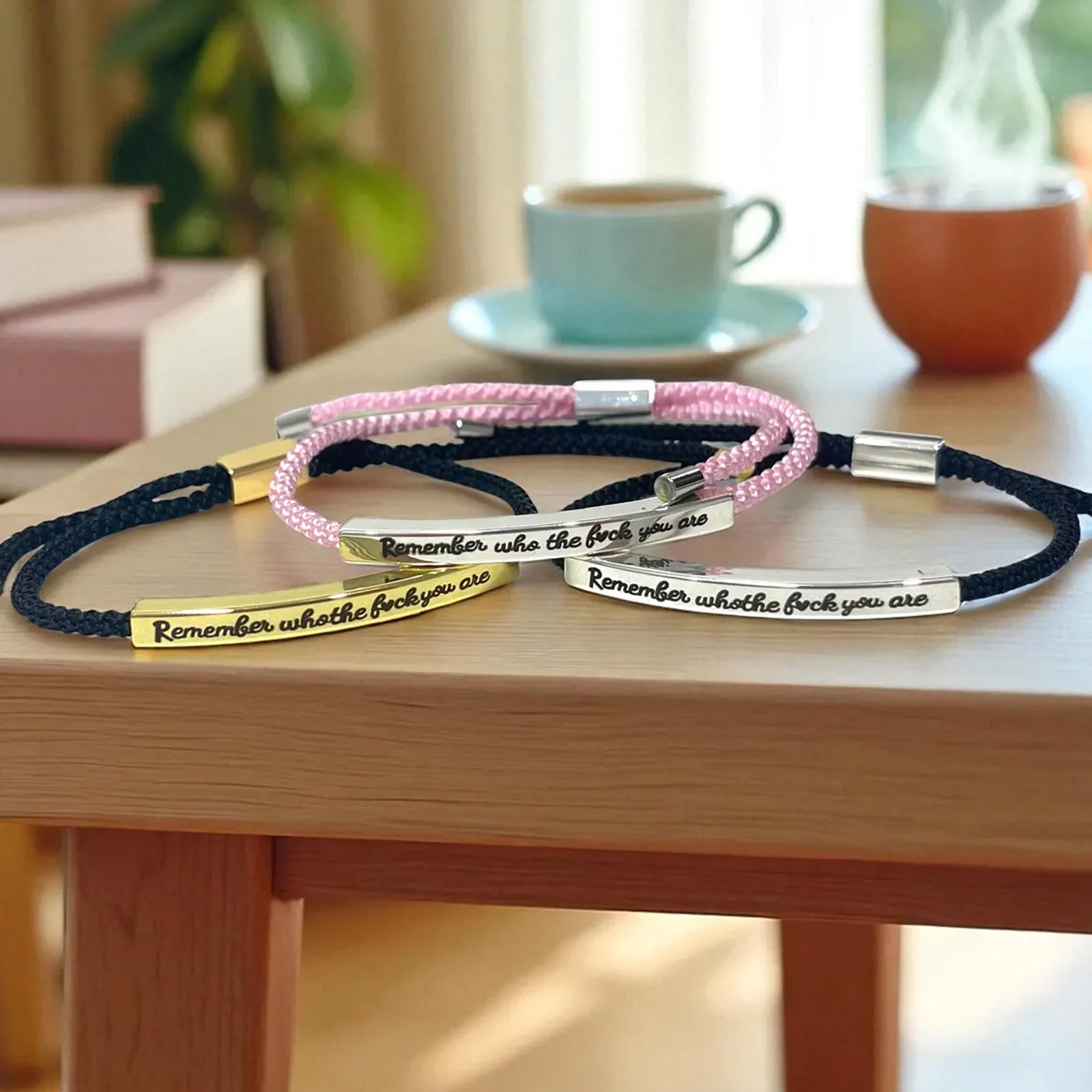 Remember Who The F You Are Bracelet Adjustable Woven Bracelet For Both Men And Women  Bracelets For Women Motivational Bracelets