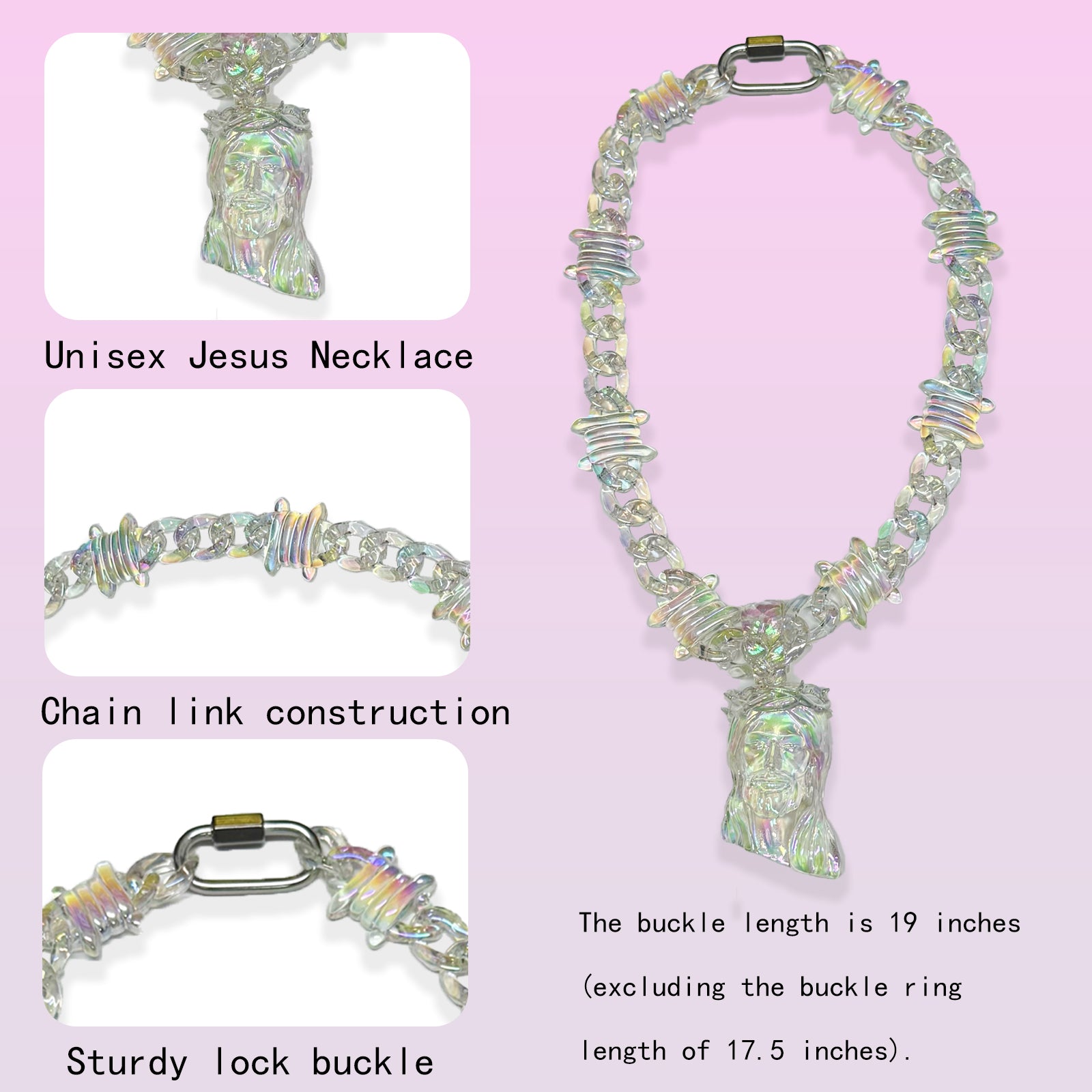 Virgin Mary Pendant Patron Saint Amulet Medal Religion Jewelry Gift，Streetwear Jewelry