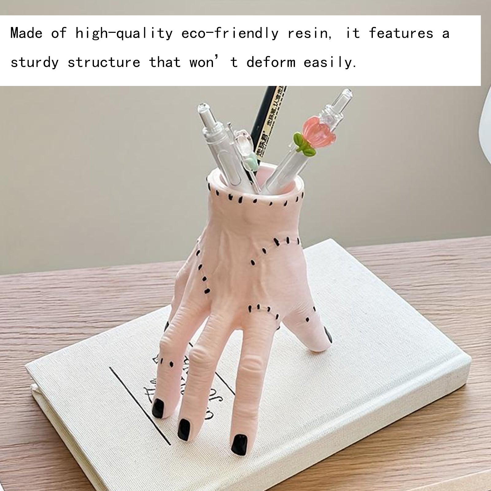 Hand Pen Holder，Funny Pen Holder,Horror Finger Pen Holder,Human Hand Stationery Storage Box,Human Hand Stationery Storage Box,Halloween Desk Accessories