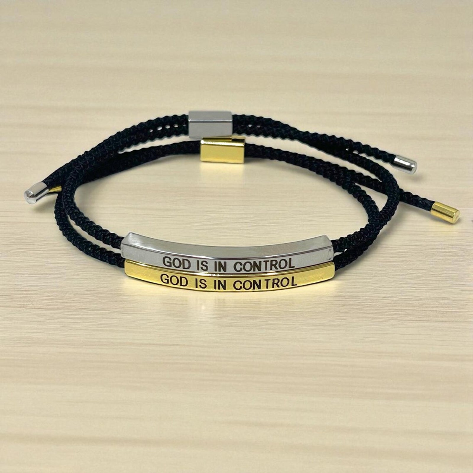 God is in Control Inspiration Bracelet Adjustable Christian Bracelet Woven Bracelet For Both Genders Suitable for Both Men And Women