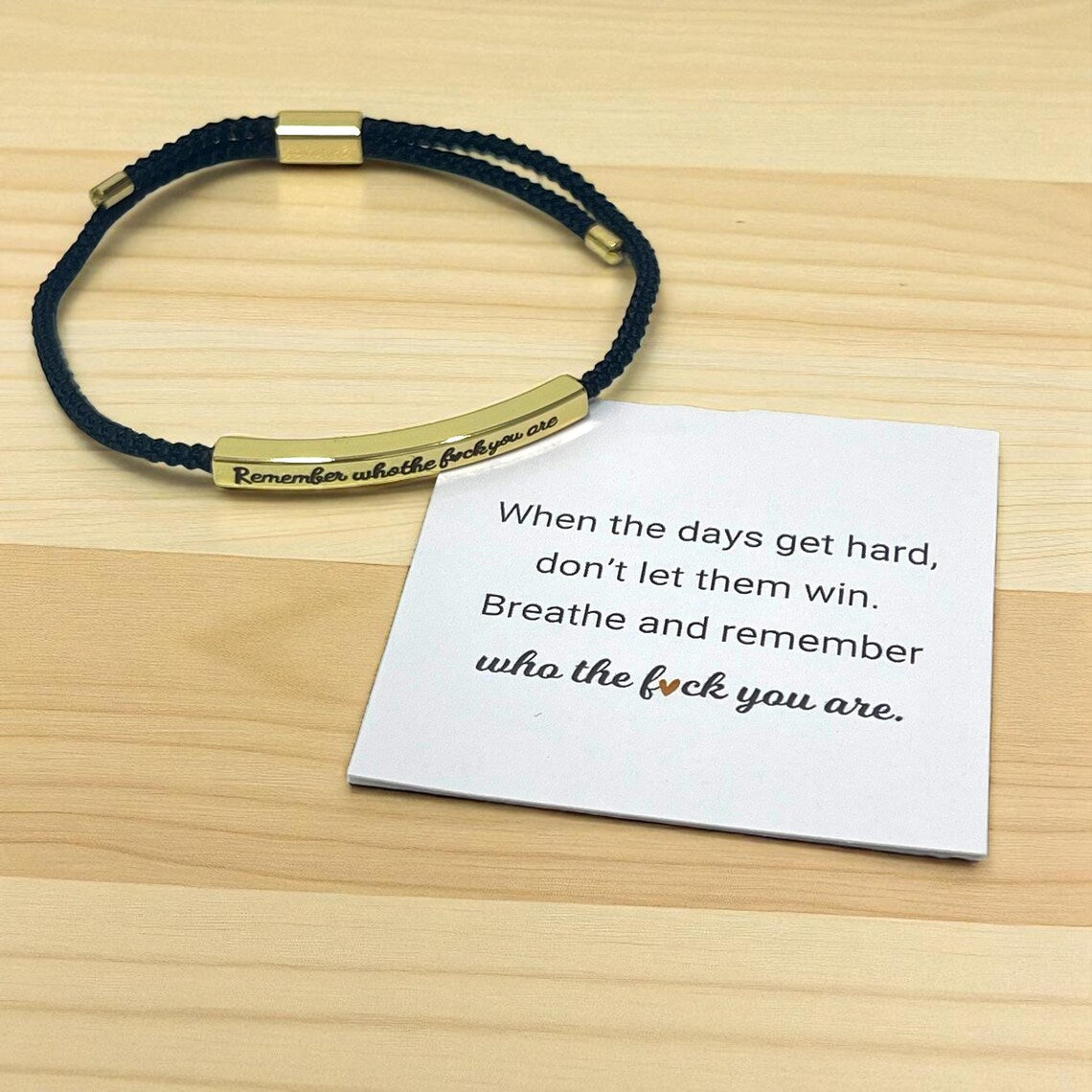 Remember Who The F You Are Bracelet Adjustable Woven Bracelet For Both Men And Women  Bracelets For Women Motivational Bracelets