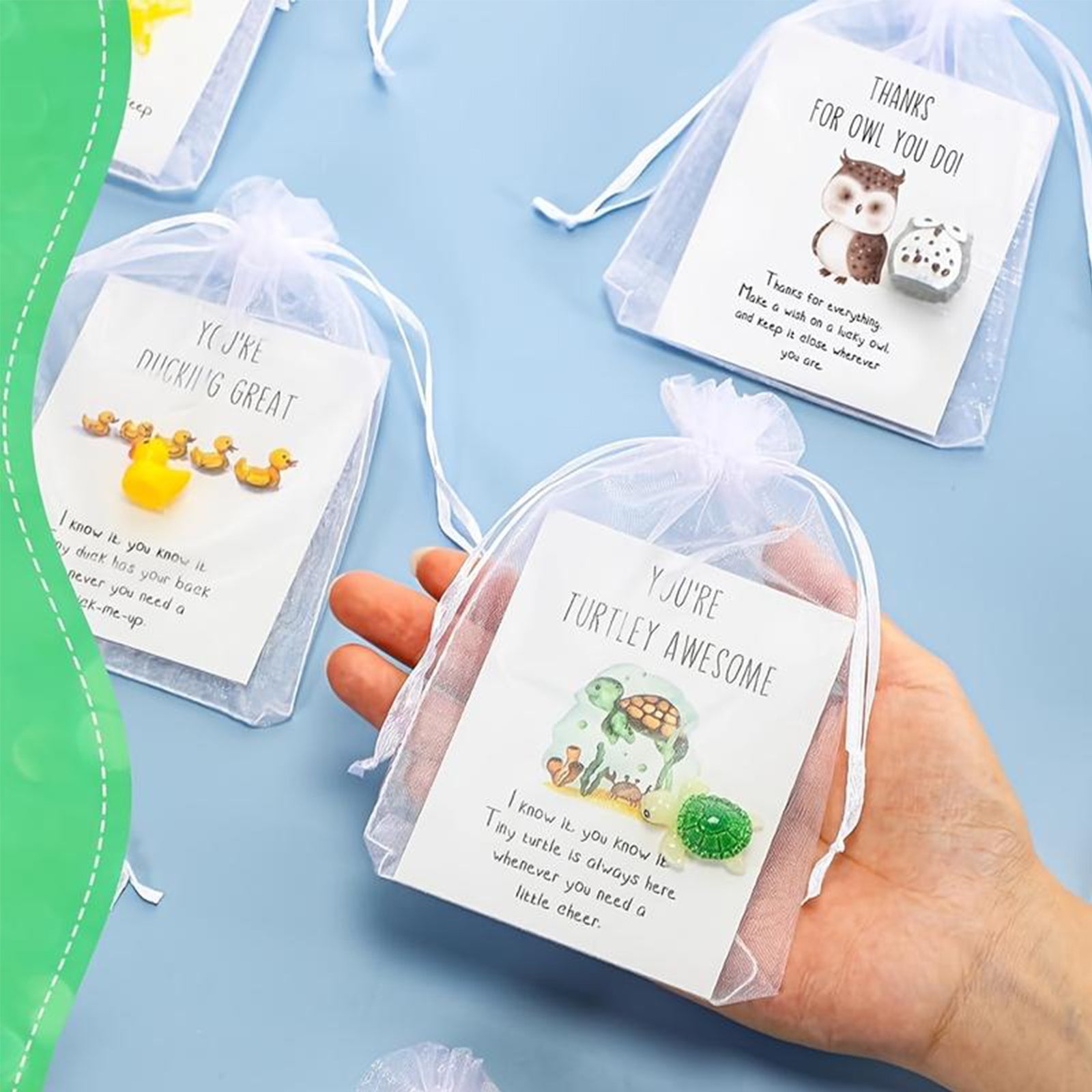 Set of 75 Inspirational Pocket Favors, Employee Appreciation Gifts Bulk, Coworker Thank You Tokens with Animal Pun Cards