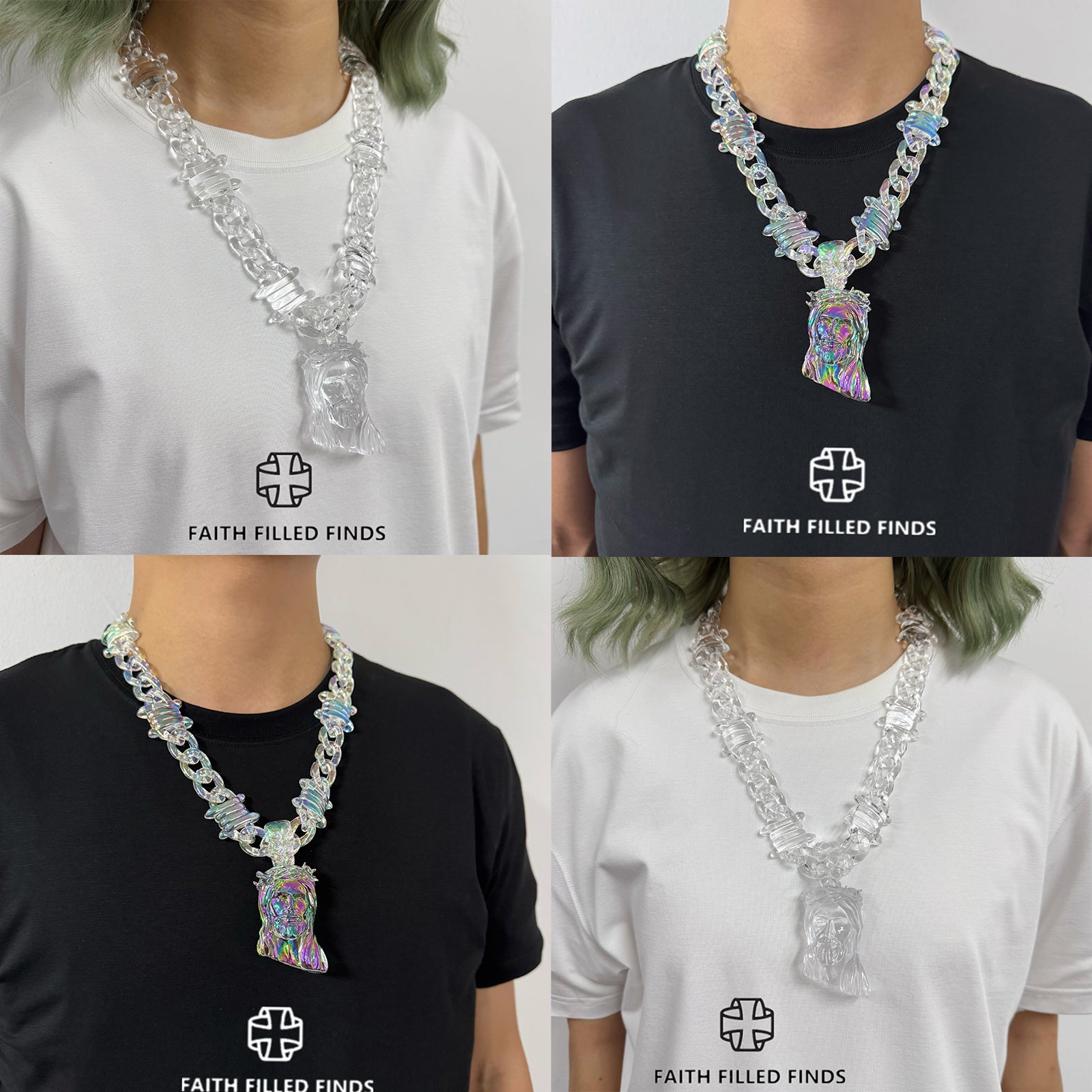 Virgin Mary Pendant Patron Saint Amulet Medal Religion Jewelry Gift，Streetwear Jewelry