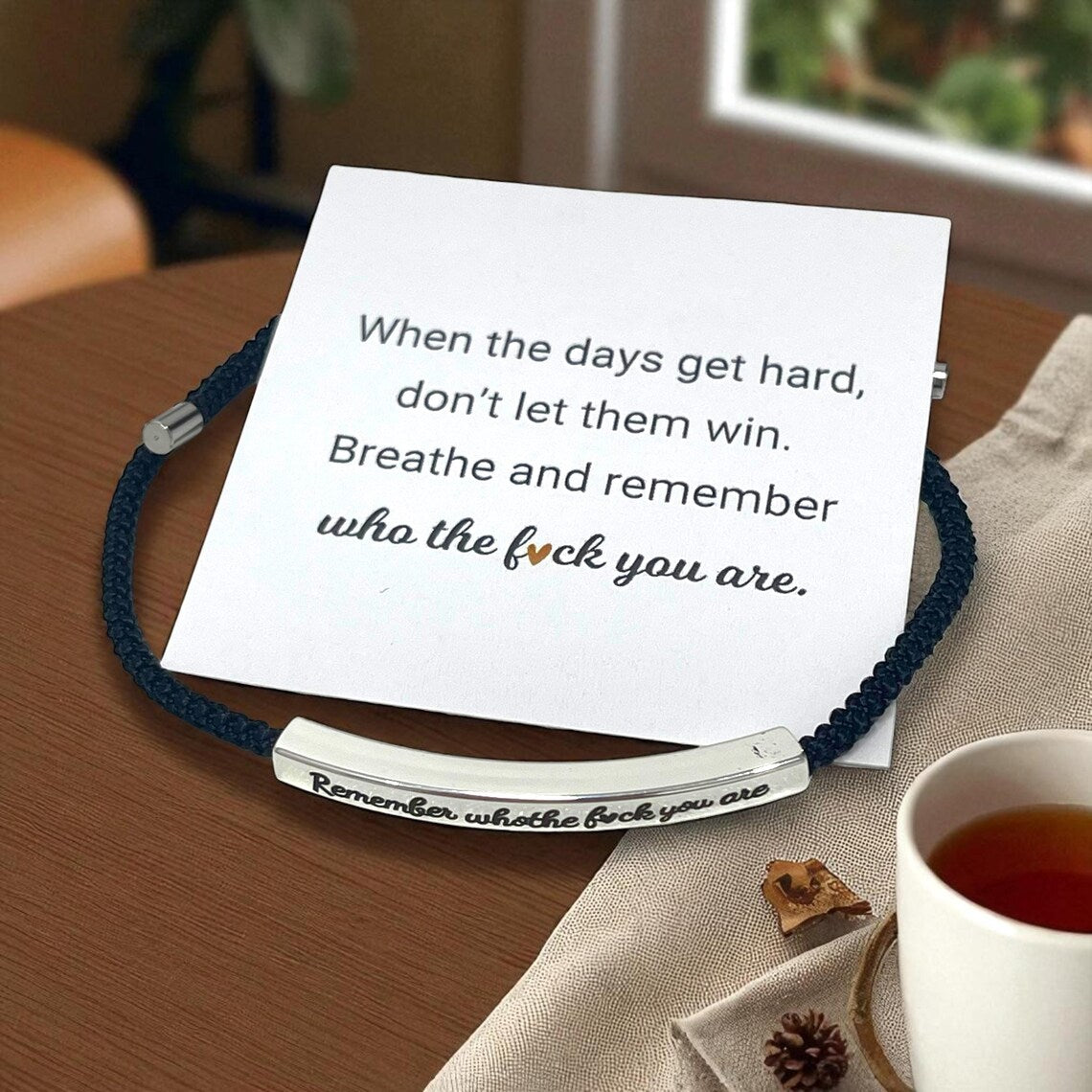 Remember Who The F You Are Bracelet Adjustable Woven Bracelet For Both Men And Women  Bracelets For Women Motivational Bracelets