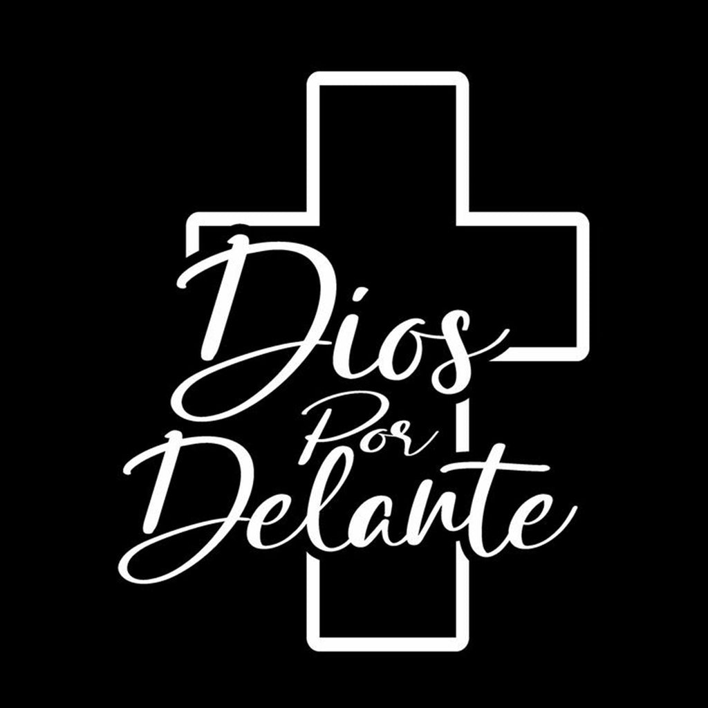 'Dios Por Delante' Cross Sticker