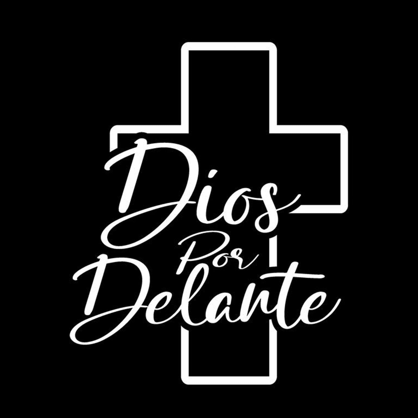 'Dios Por Delante' Cross Sticker