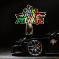 “DIOS POR DELANTE” Cross Rosary Sticker