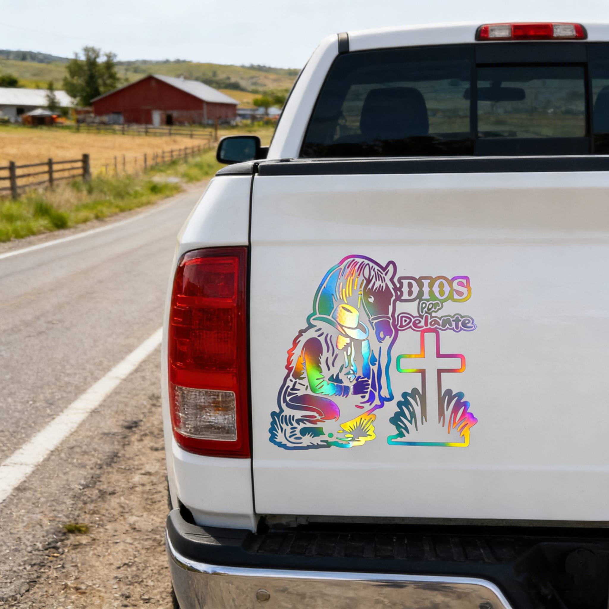 Cowgirl Praying (DIOS POR DELANTE) Sticker