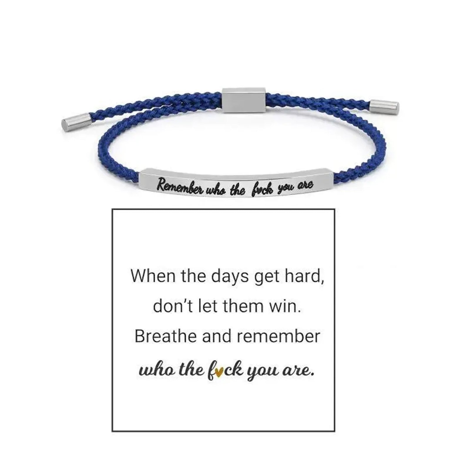 Remember Who The F You Are Bracelet Adjustable Woven Bracelet For Both Men And Women  Bracelets For Women Motivational Bracelets