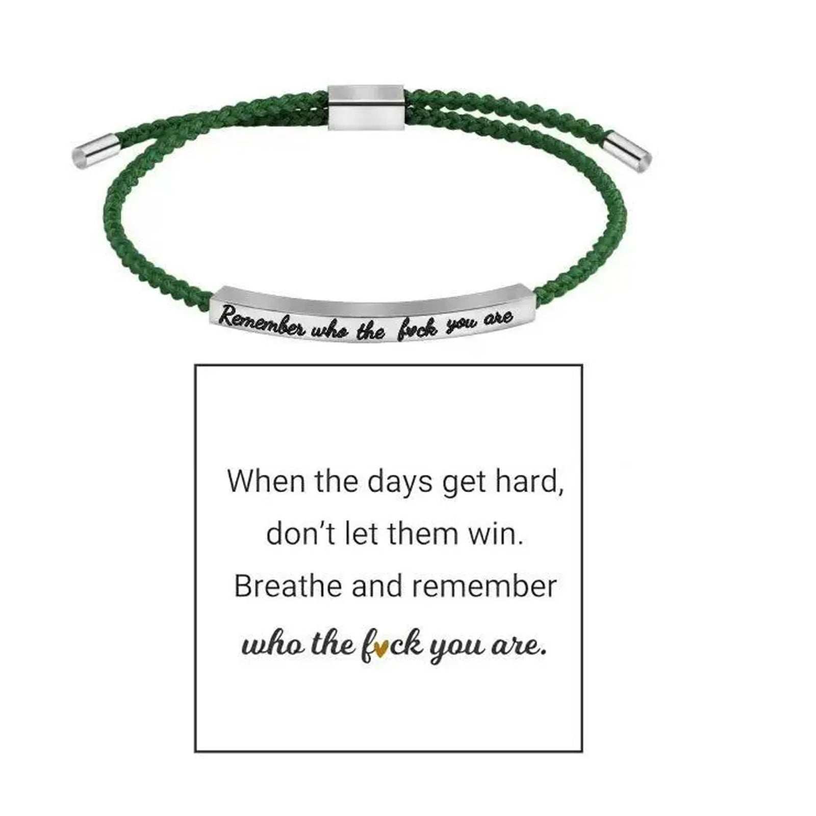 Remember Who The F You Are Bracelet Adjustable Woven Bracelet For Both Men And Women  Bracelets For Women Motivational Bracelets