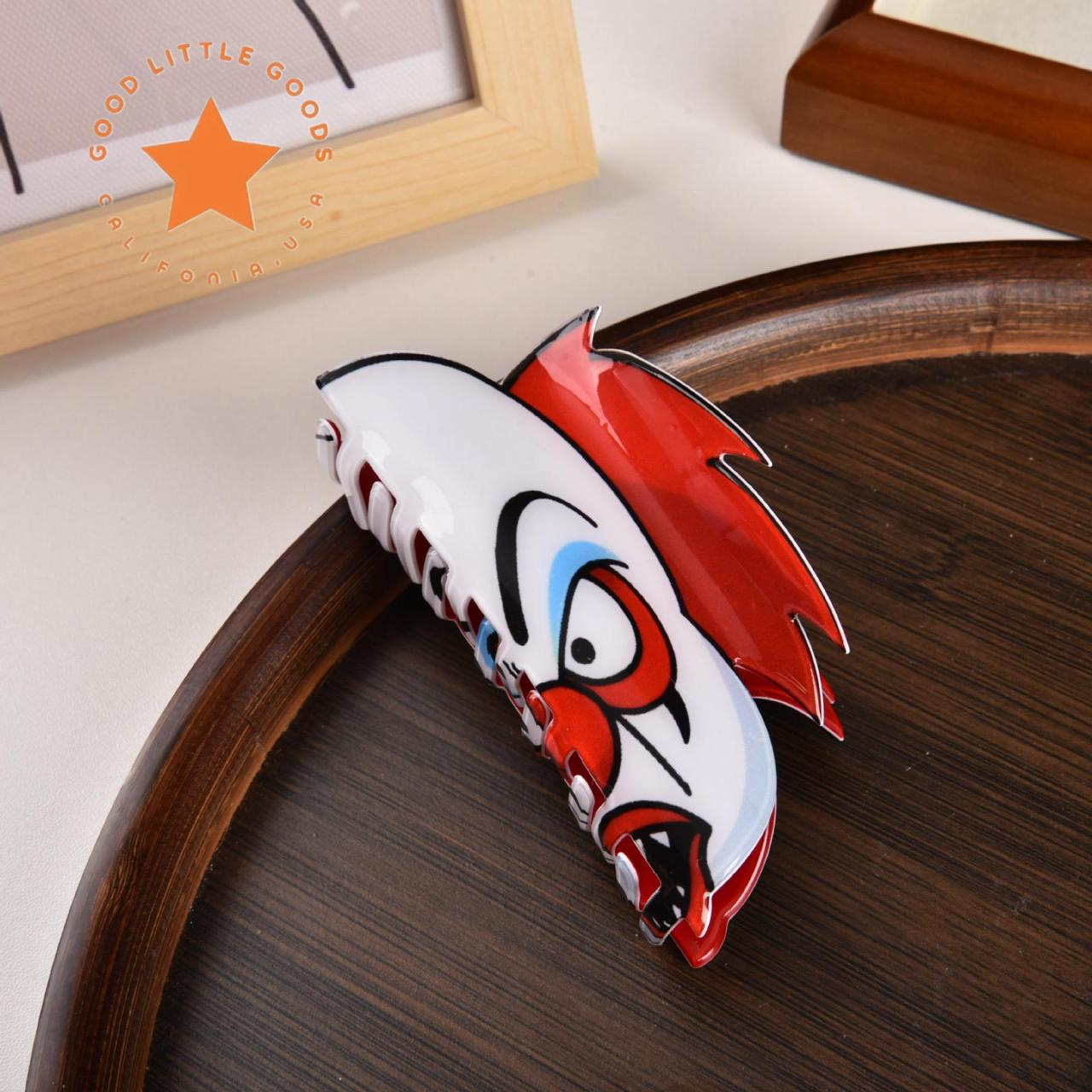 Evil Clown Fun Horror Character Double-Sided Plastic Claw Hair Clips